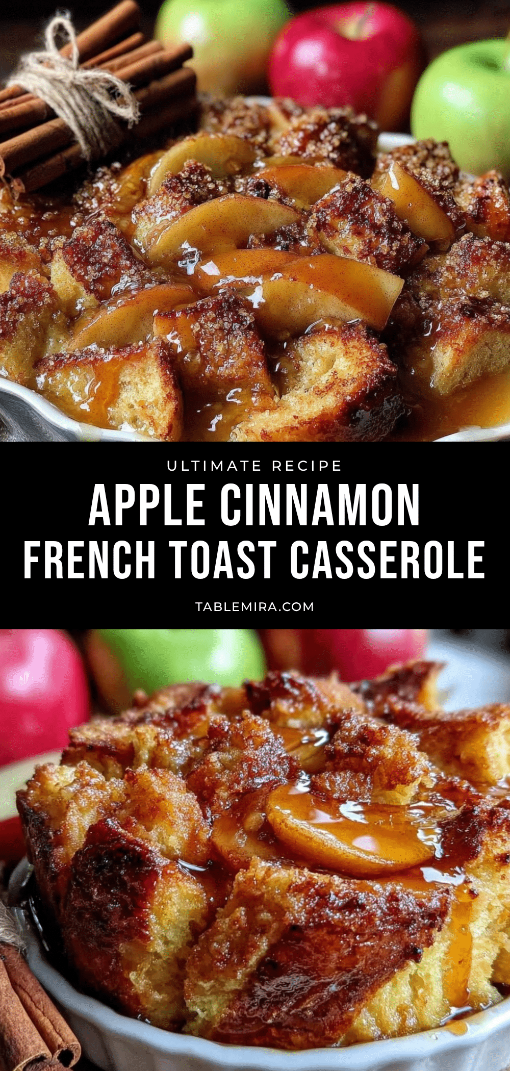 apple cinnamon sourdough french toast casserole recipe