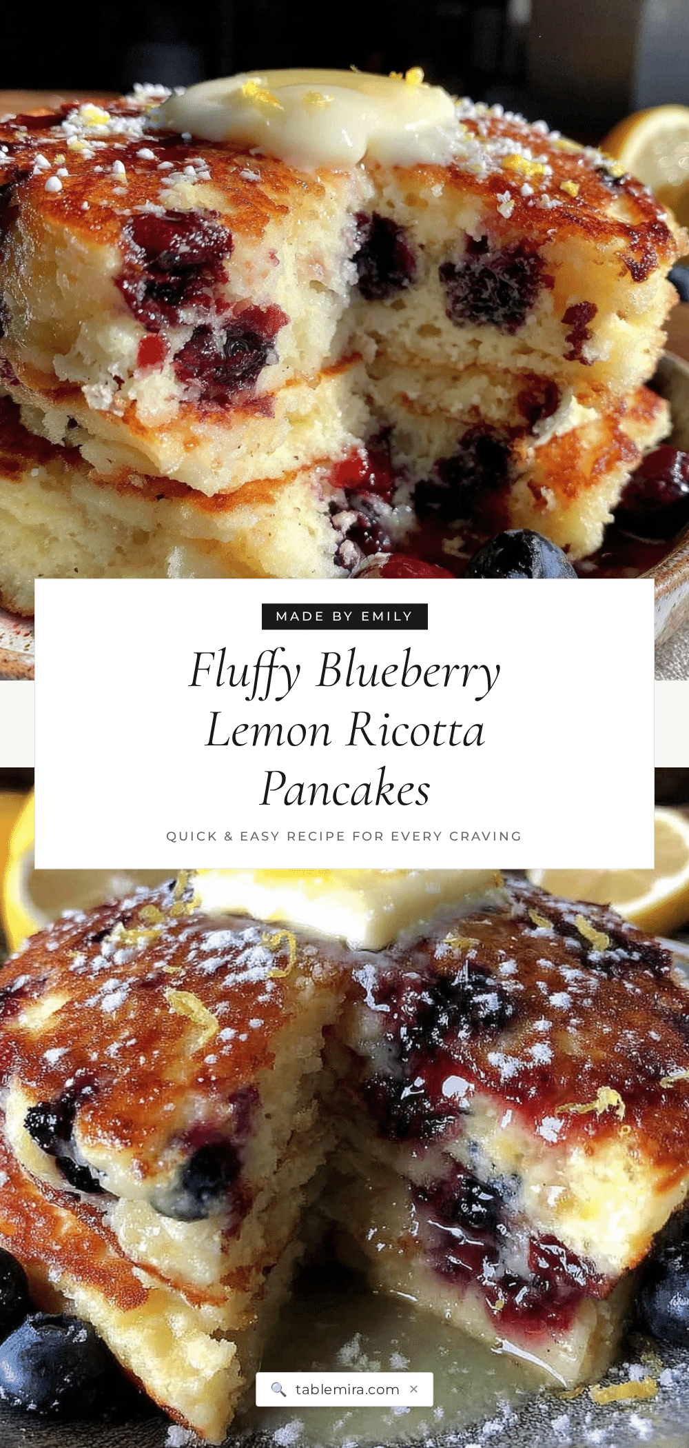 blueberry lemon ricotta pancakes recipe
