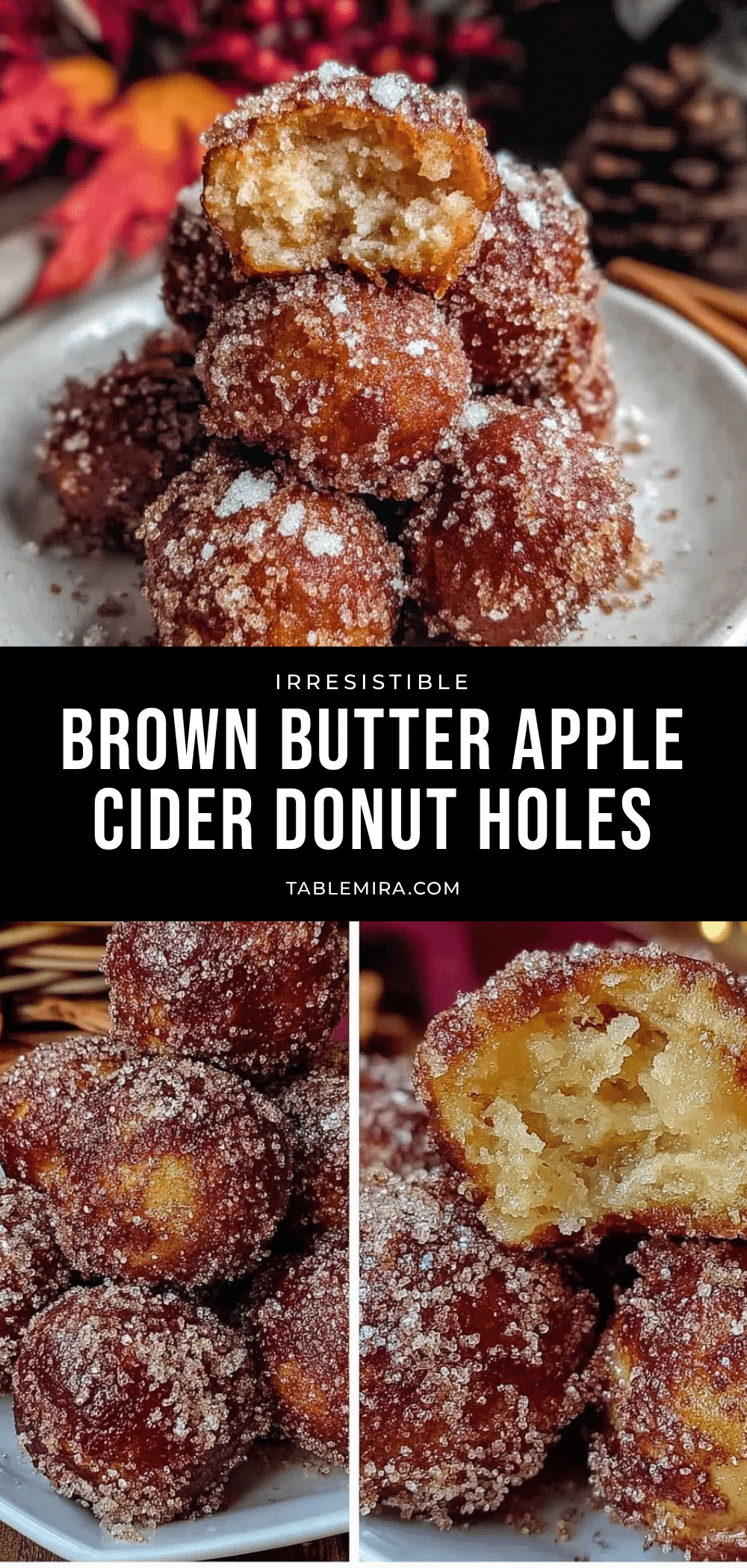 brown butter apple cider donut holes recipe