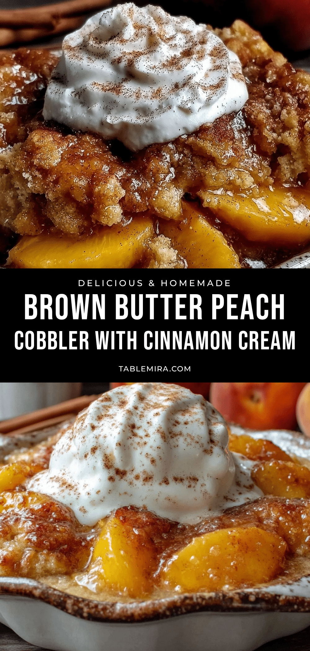 brown butter peach cobbler recipe