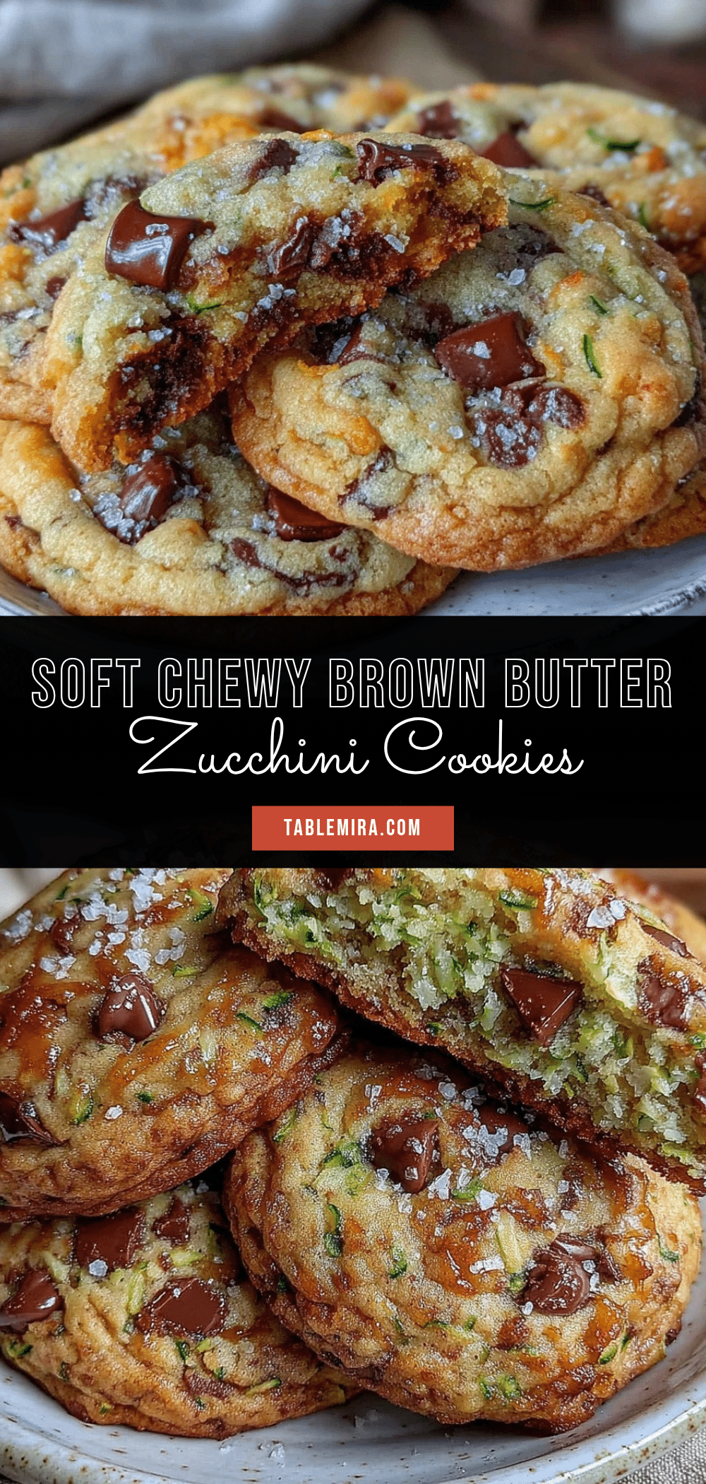 brown butter zucchini chocolate chip cookies recipe