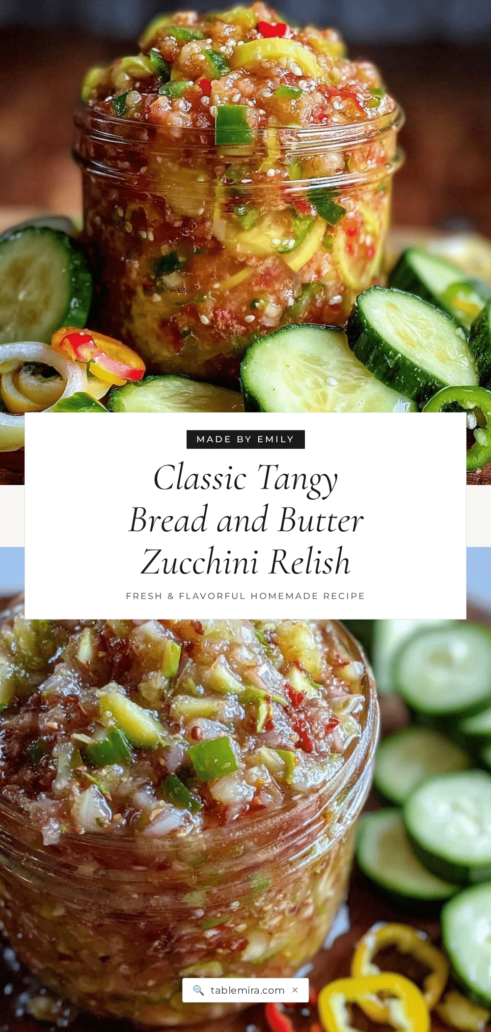classic tangy bread and butter zucchini relish recipe
