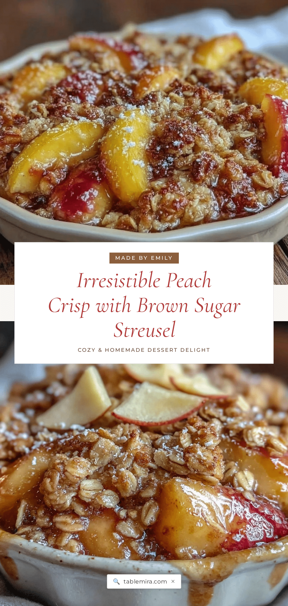cozy peach crisp recipe