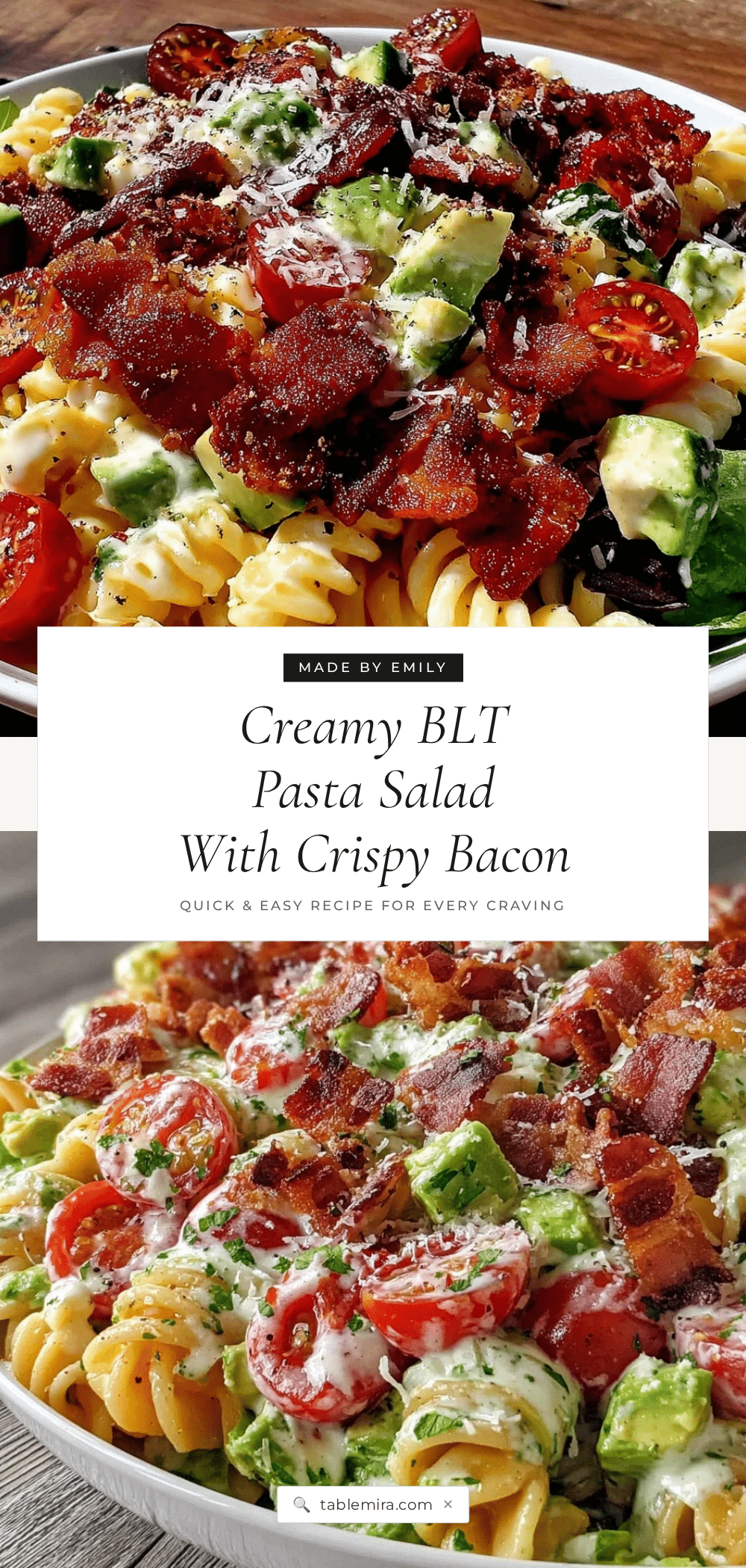 creamy BLT pasta salad recipe