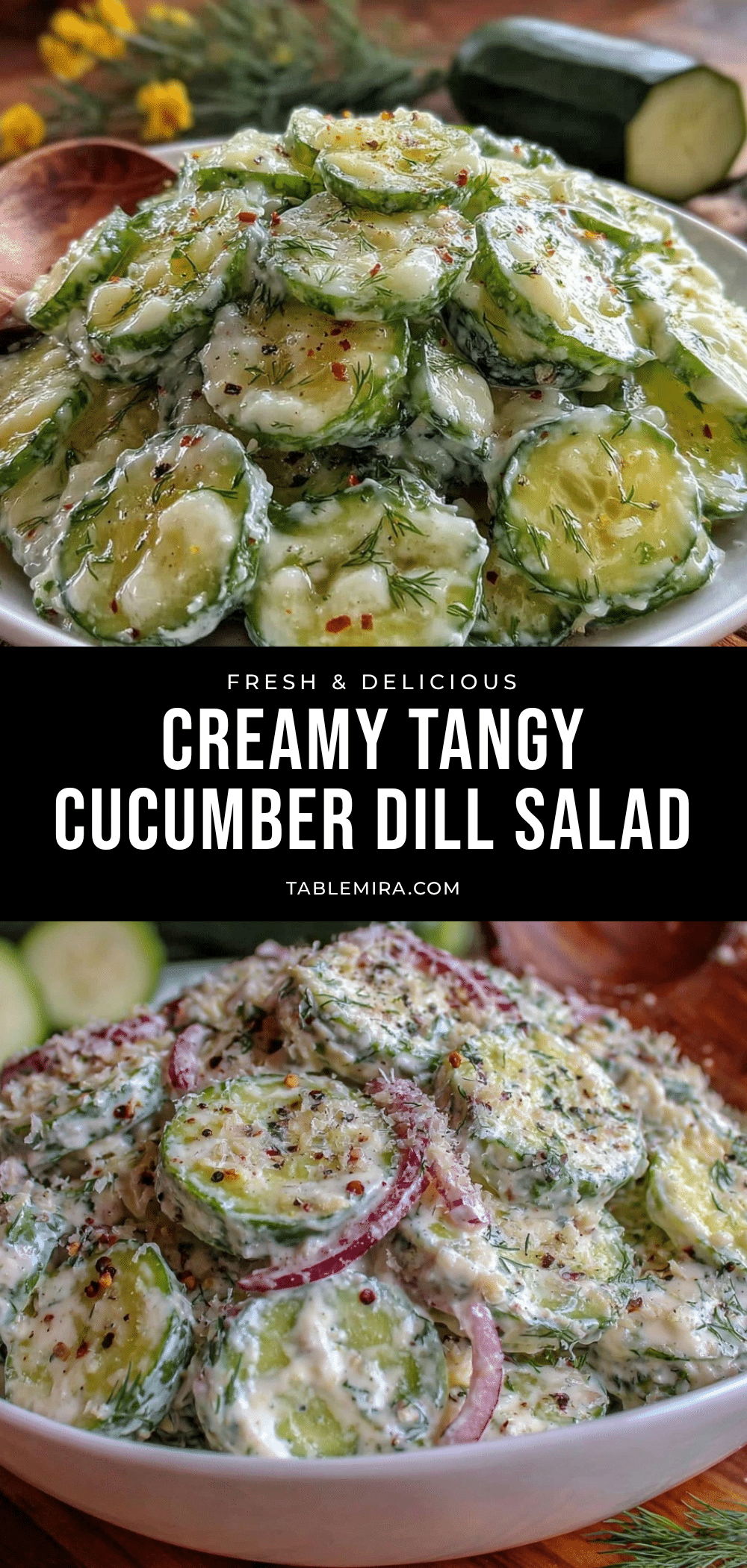 creamy cucumber dill salad recipe