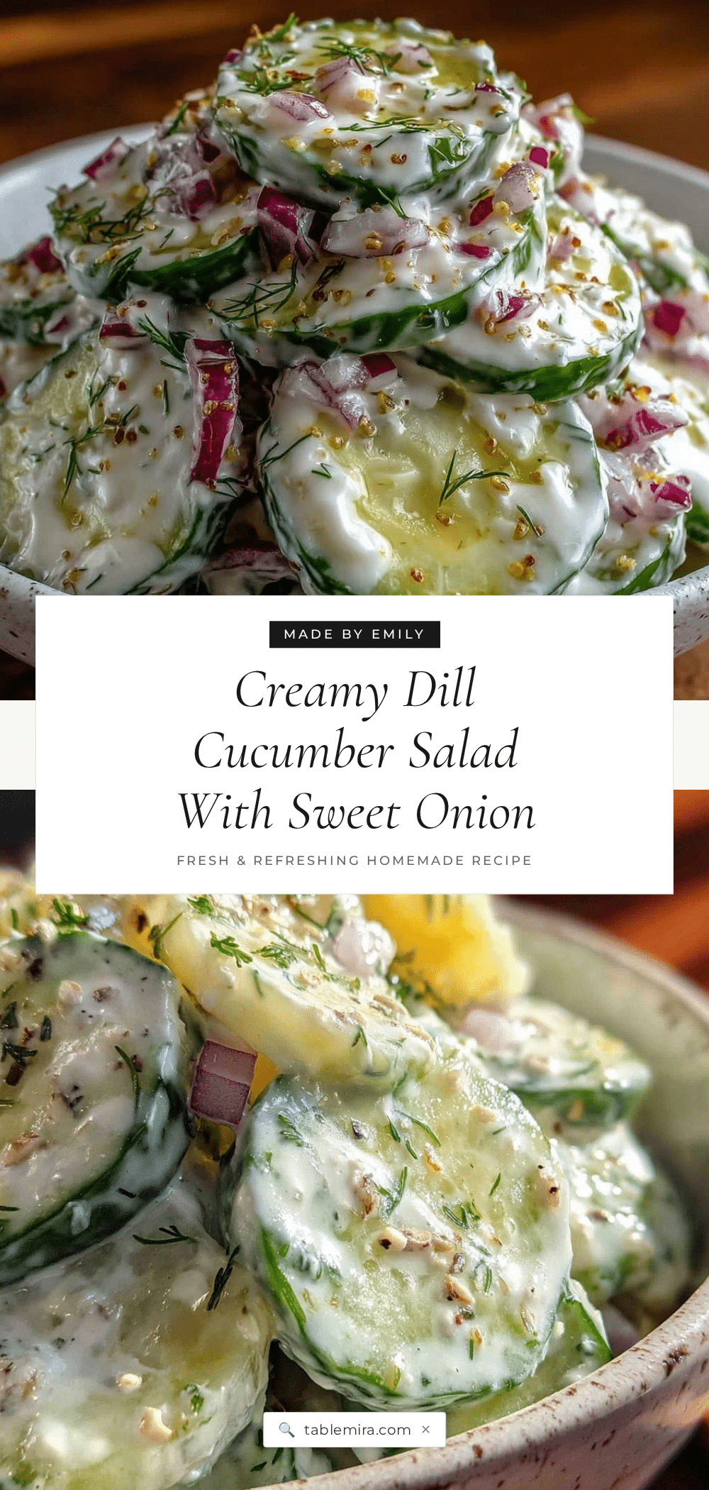 creamy dill cucumber salad recipe
