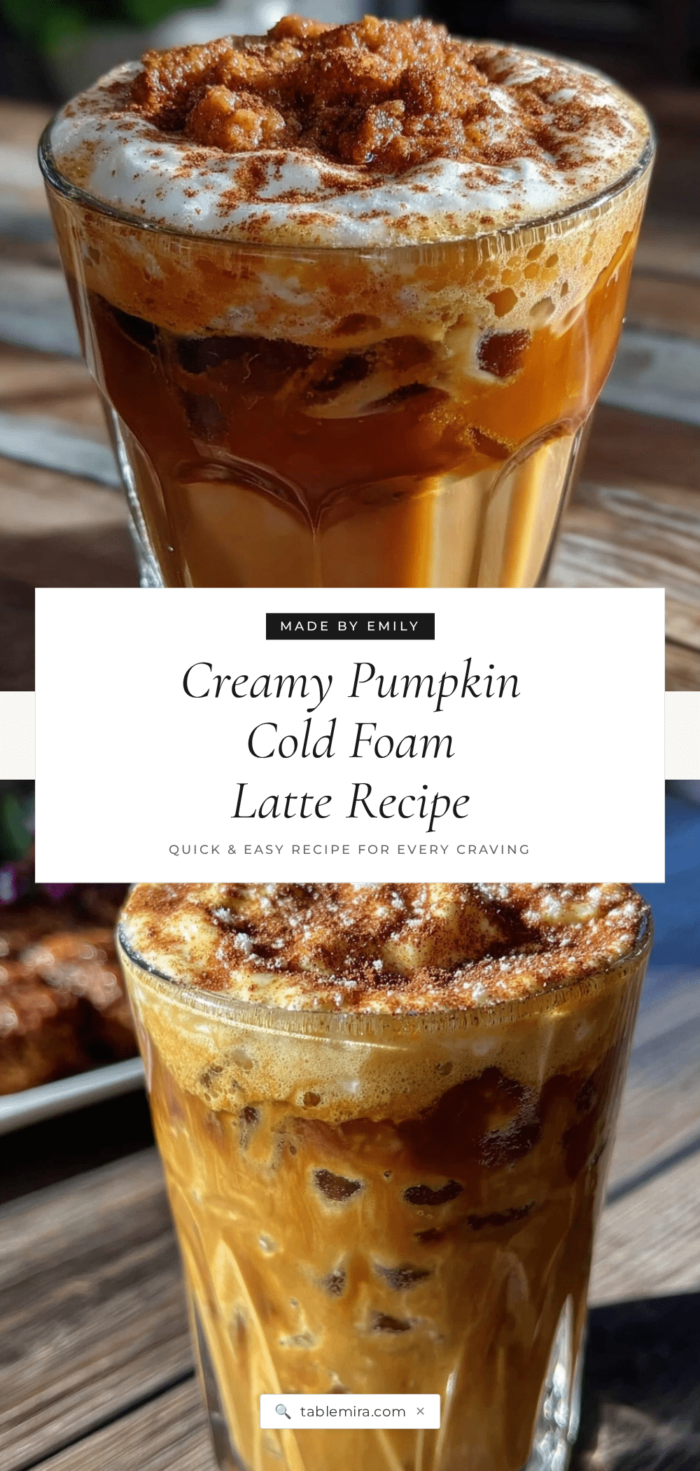 creamy pumpkin cold foam latte recipe