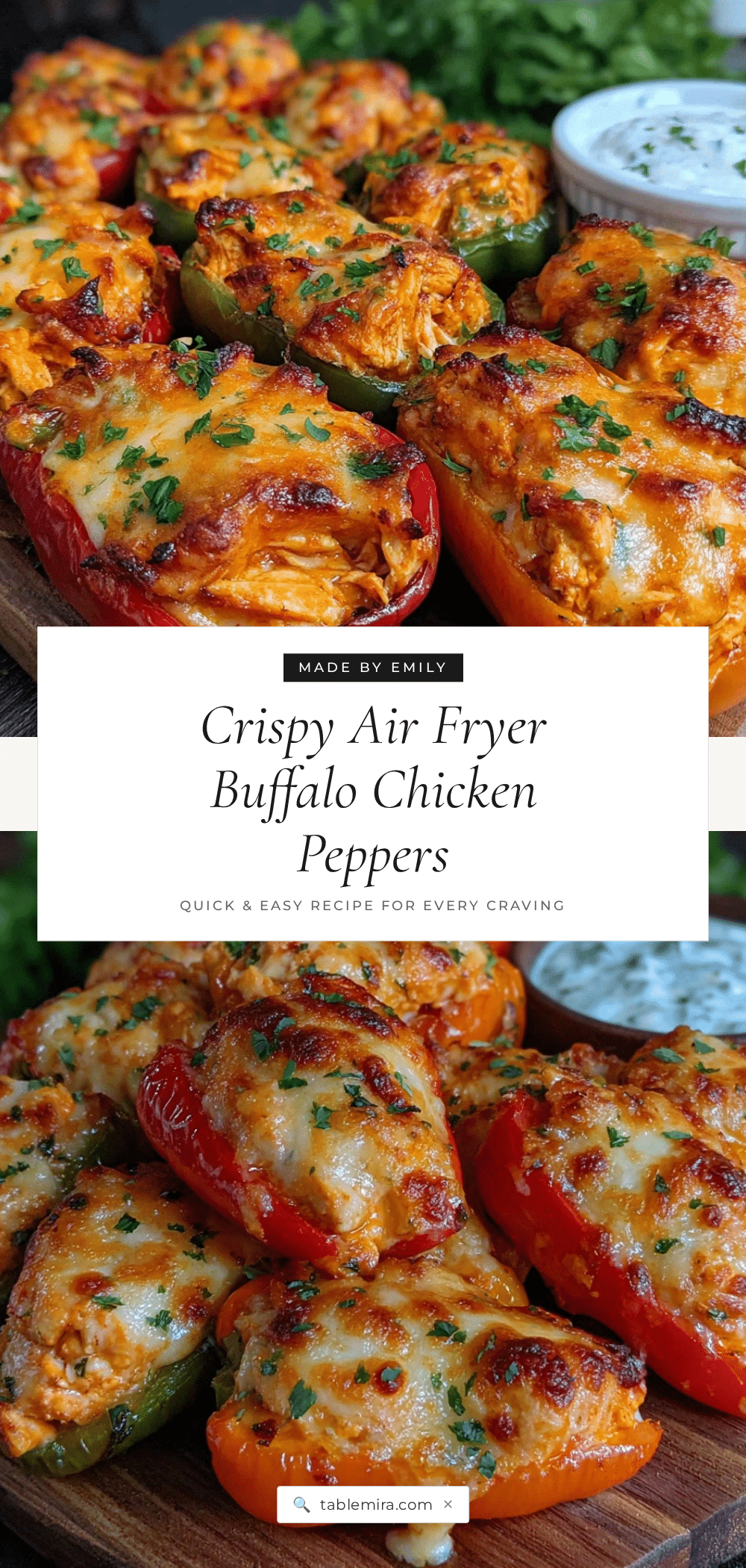 crispy buffalo chicken stuffed mini sweet peppers recipe