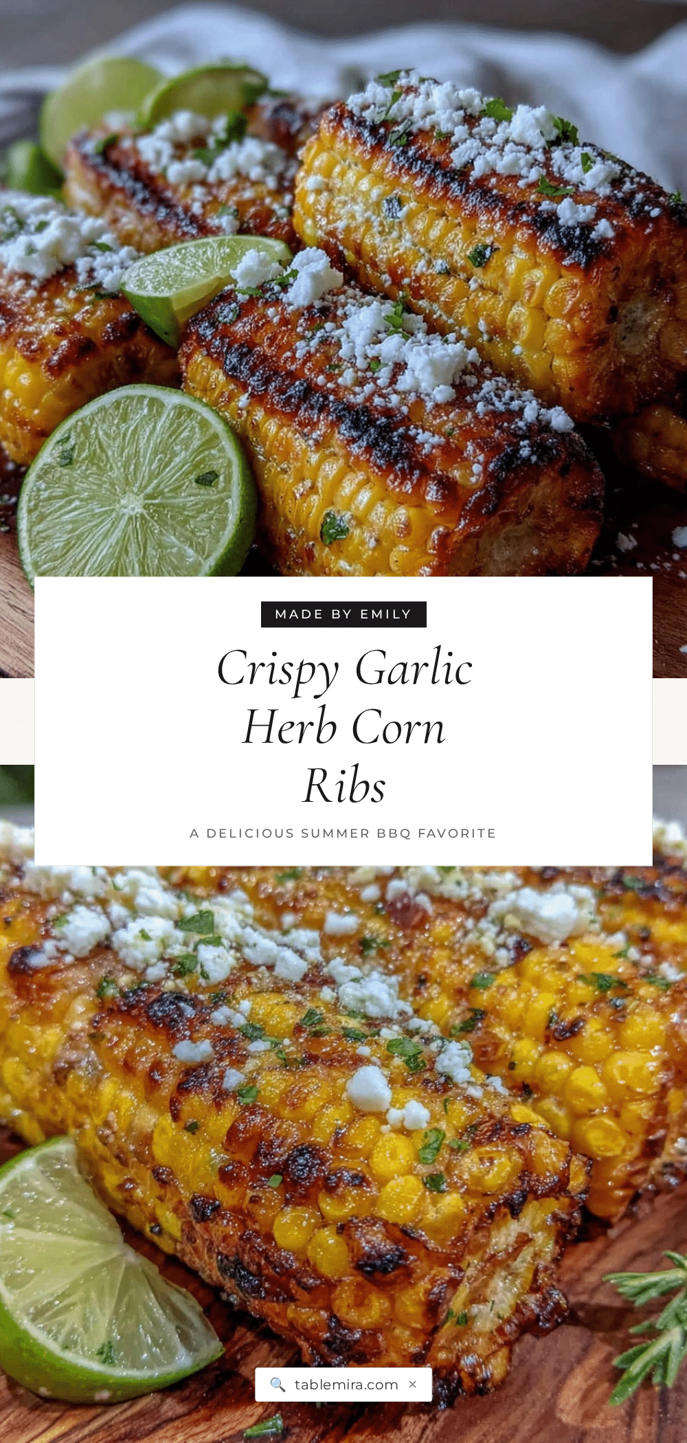 crispy garlic herb grilled corn ribs recipe
