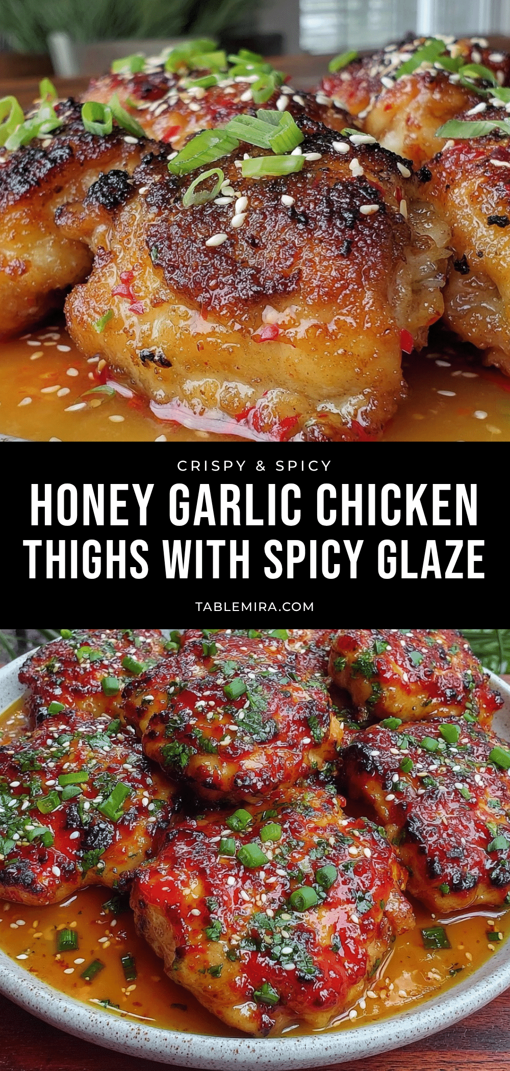 crispy honey garlic chicken thighs recipe