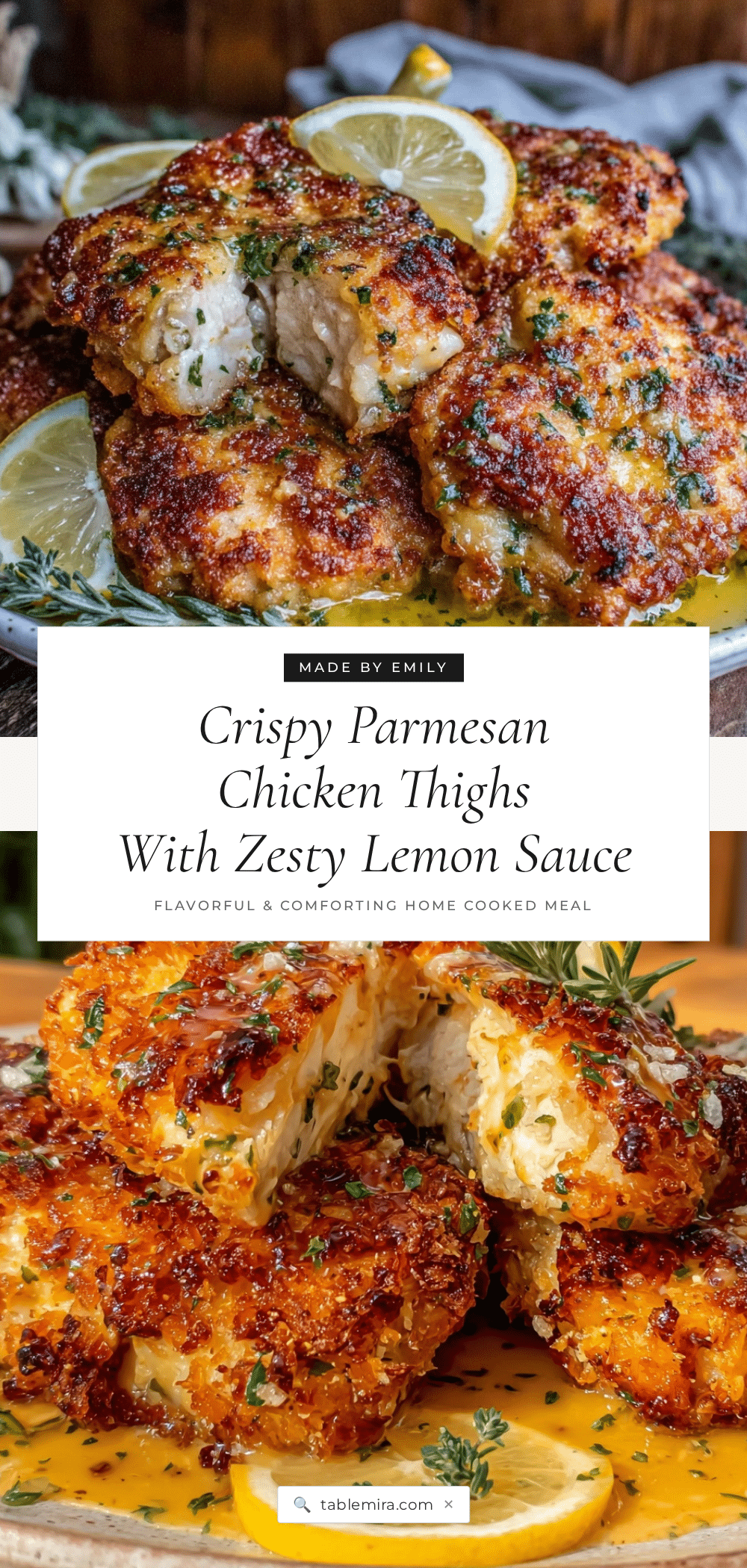 crispy Parmesan crusted chicken thighs recipe