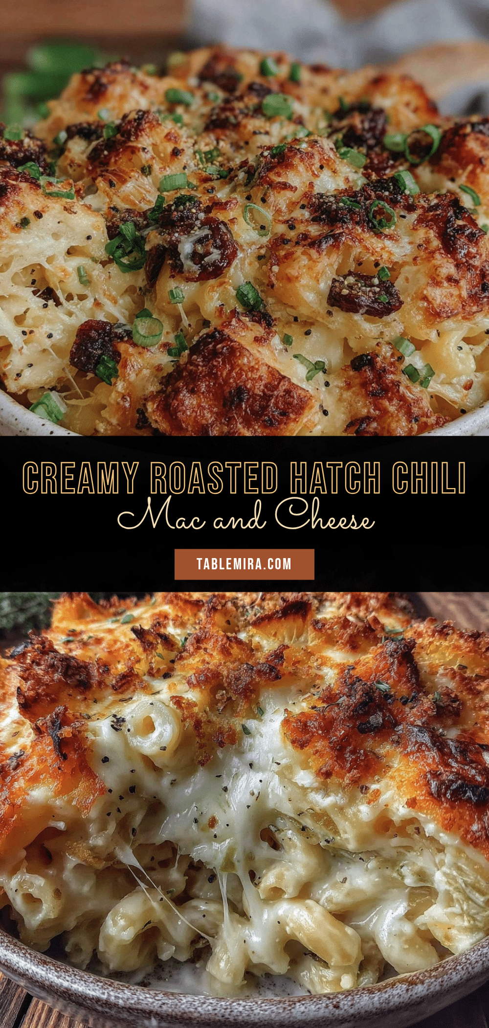crispy roasted hatch green chili mac and cheese casserole recipe