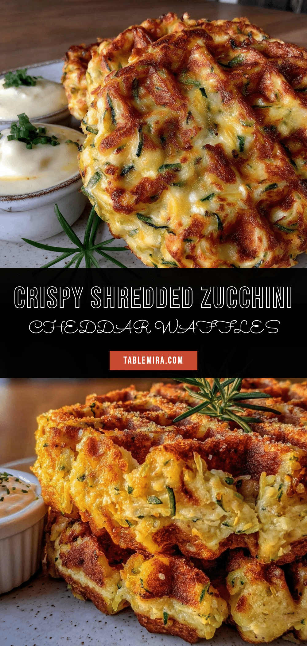 crispy shredded zucchini waffles recipe