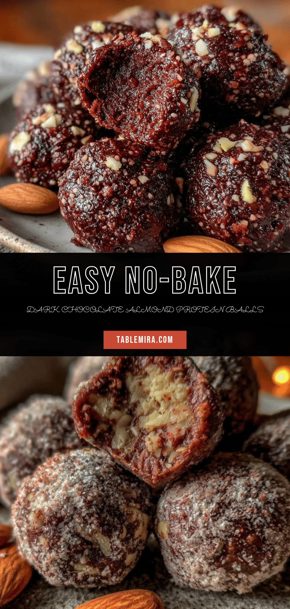 dark chocolate almond butter protein balls recipe