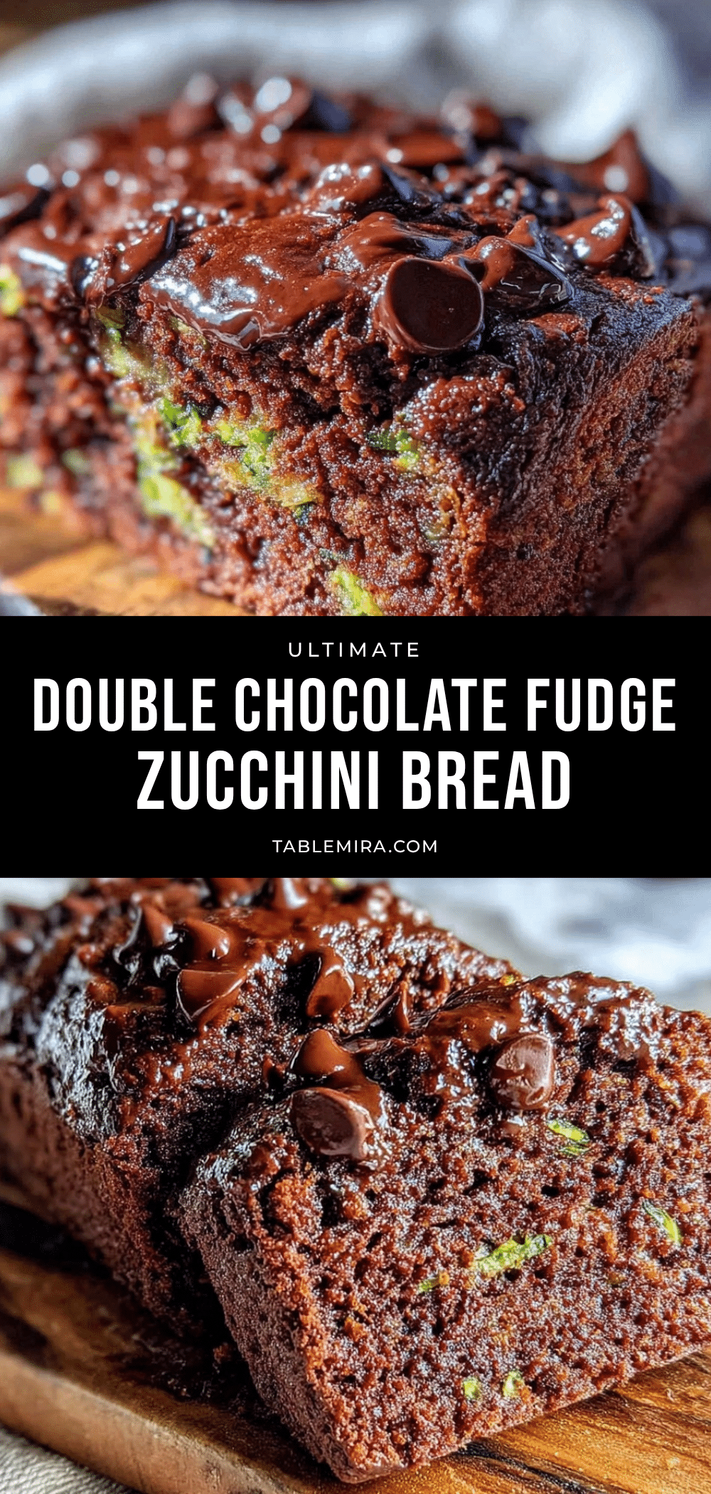 double chocolate fudge zucchini bread recipe