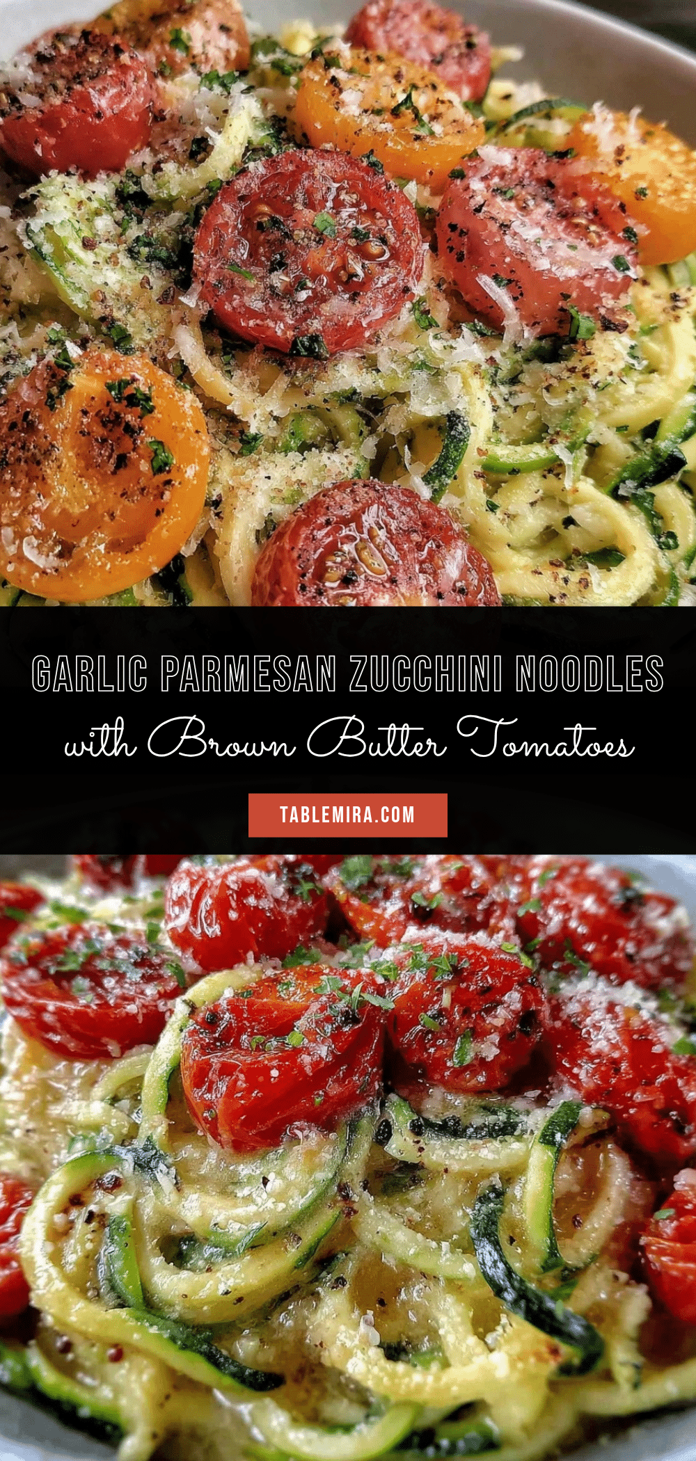 fresh garlic parmesan zucchini noodles recipe