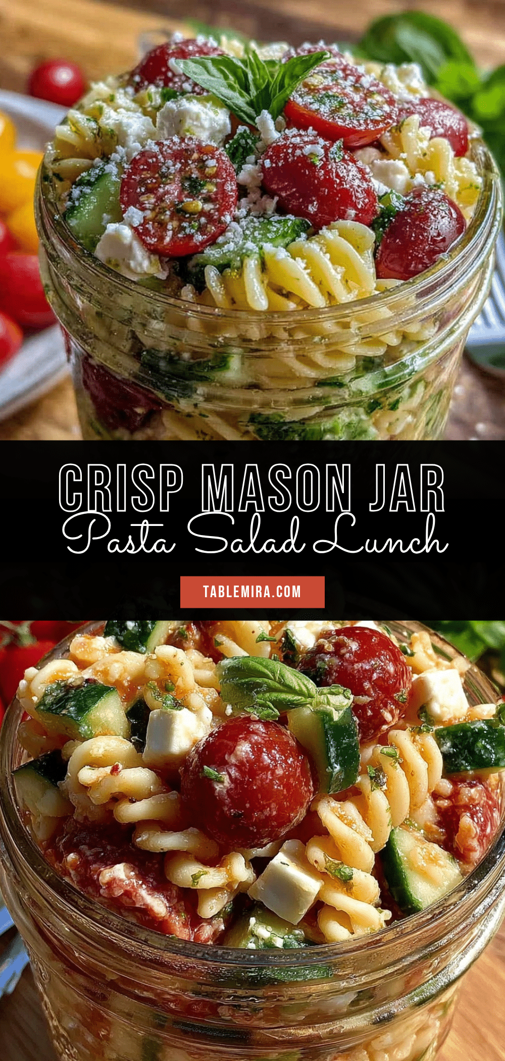 fresh mason jar pasta salad recipe