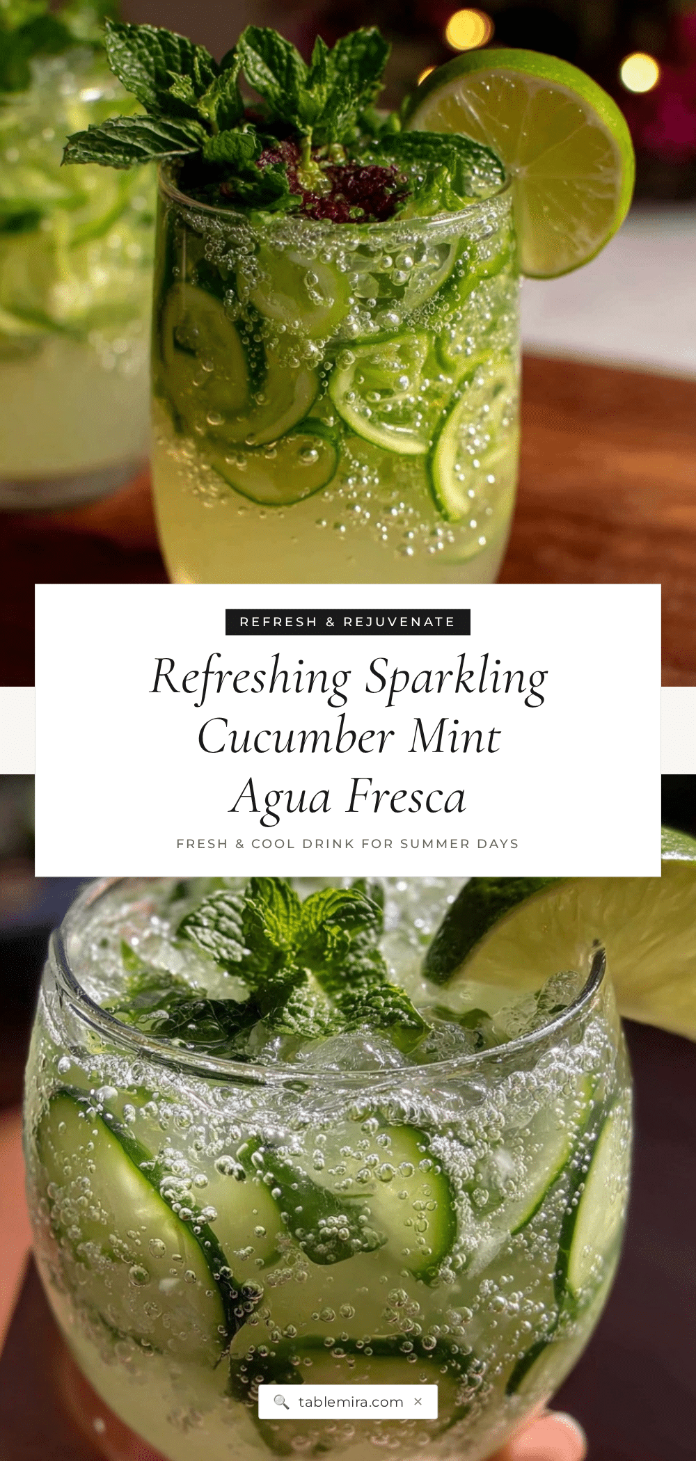 fresh sparkling cucumber mint agua fresca recipe