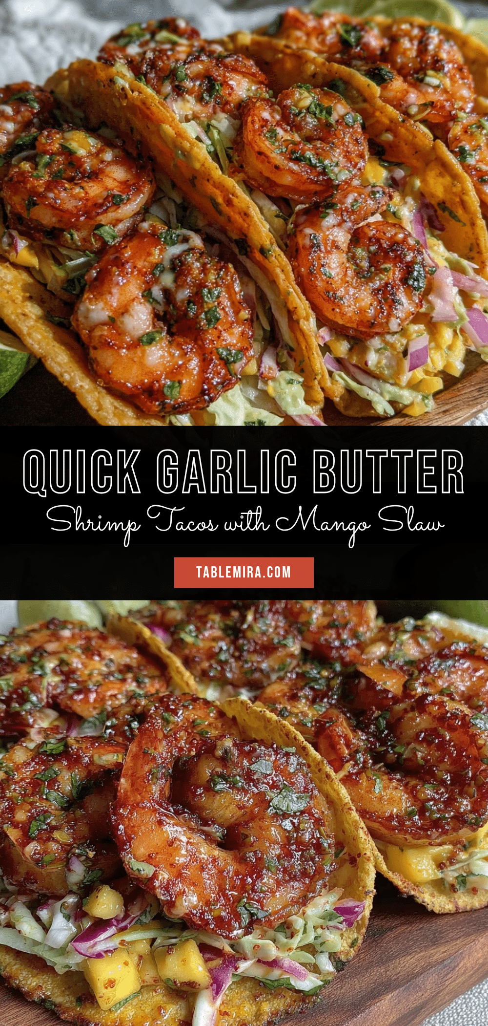 garlic butter shrimp tacos recipe