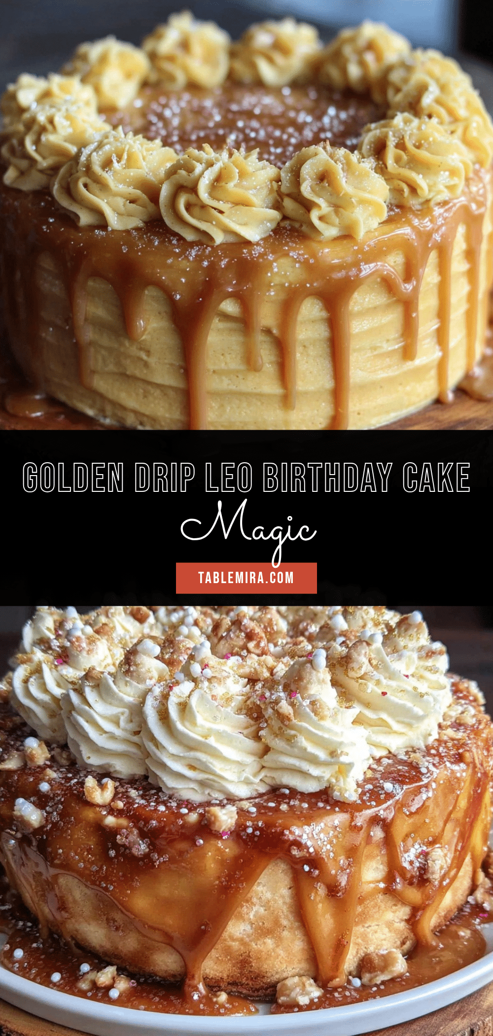 gold drip leo birthday cake recipe