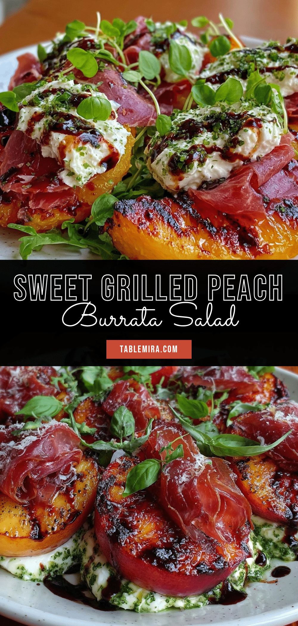 grilled peach and burrata salad recipe