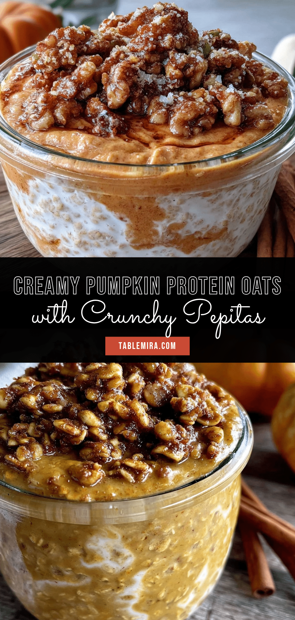 healthy pumpkin protein overnight oats recipe