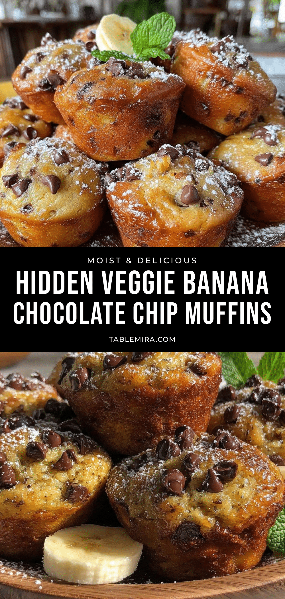 hidden veggie banana chocolate chip mini muffins recipe