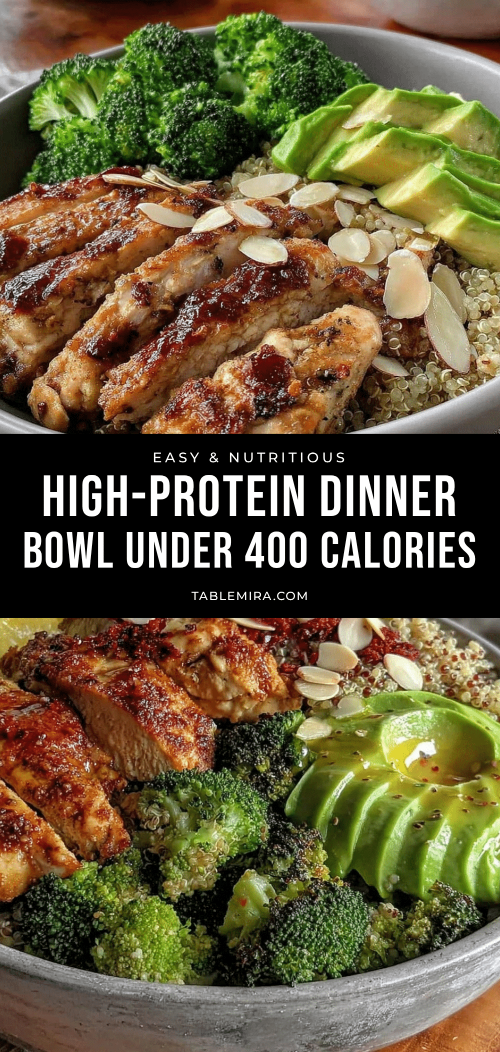 high-protein dinner bowl under 400 calories recipe