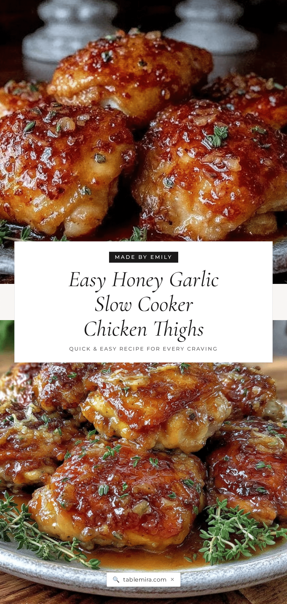 honey garlic slow cooker chicken thighs recipe