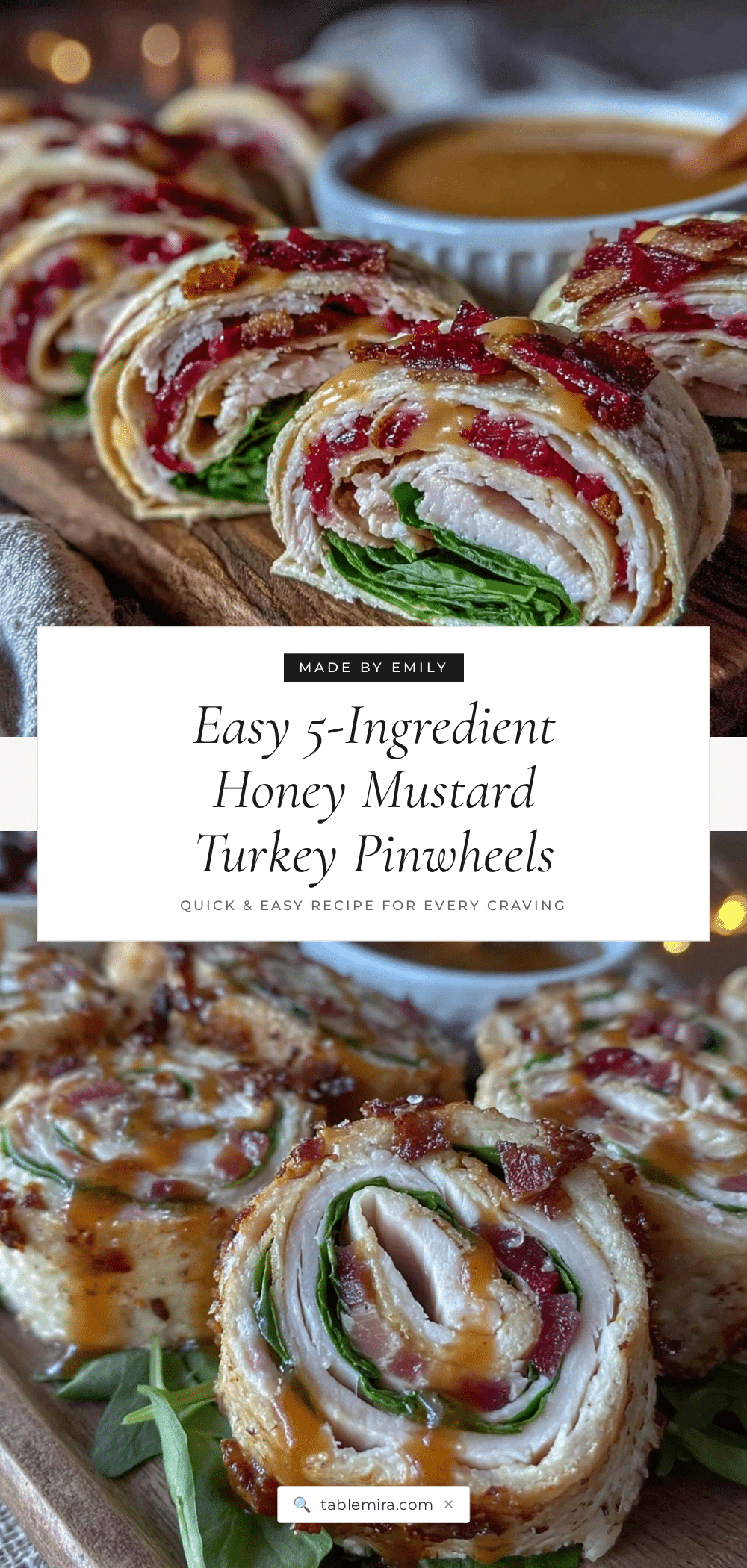 honey mustard turkey pinwheel roll-ups recipe