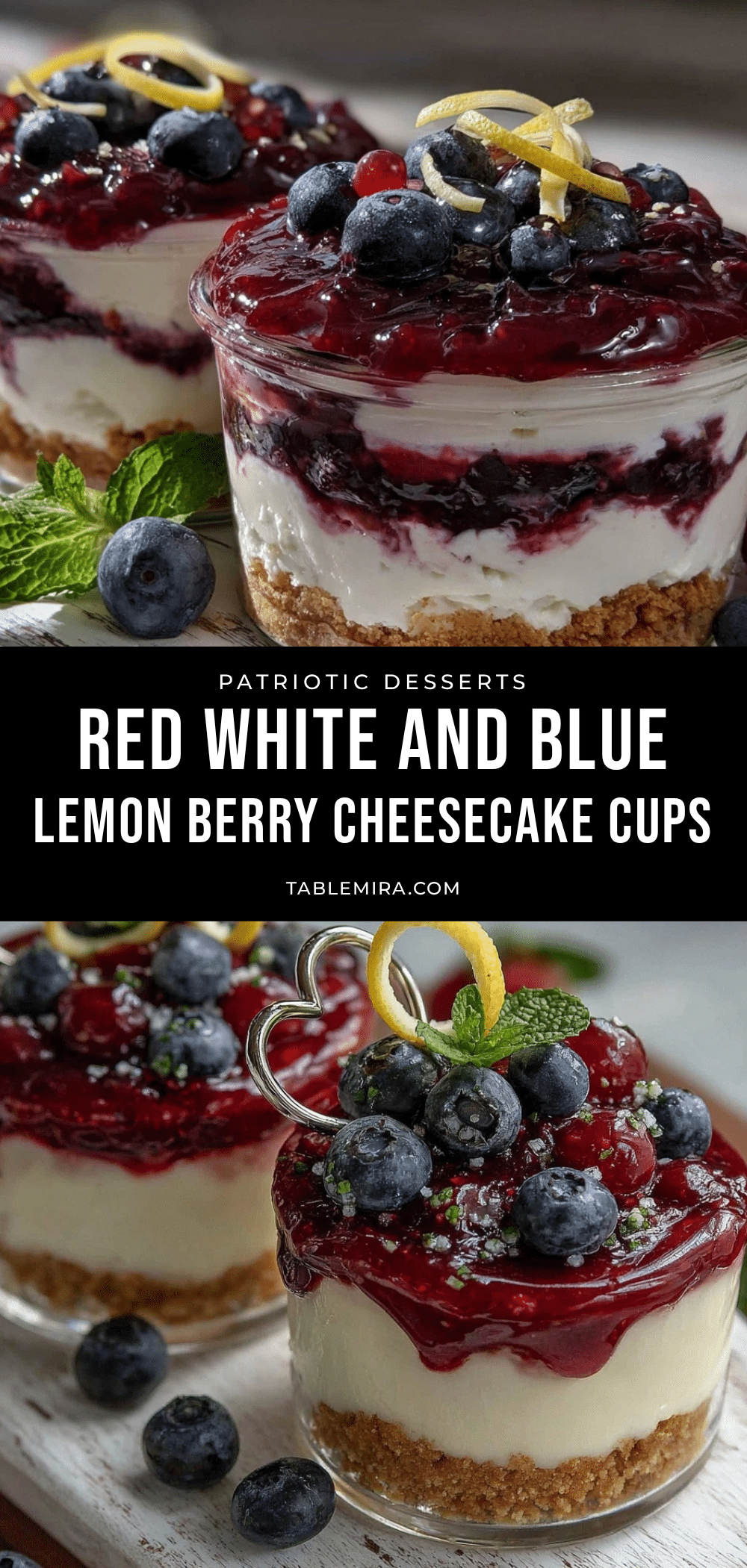 lemon berry cheesecake cups recipe