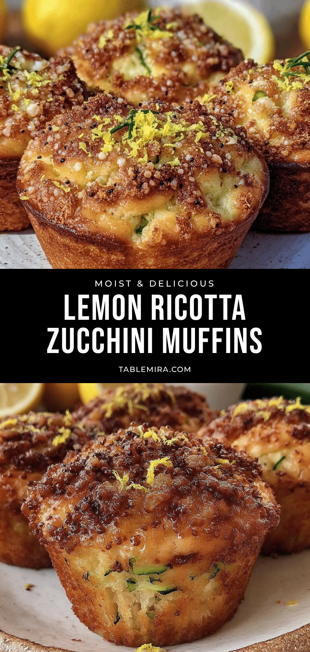 lemon ricotta zucchini muffins recipe