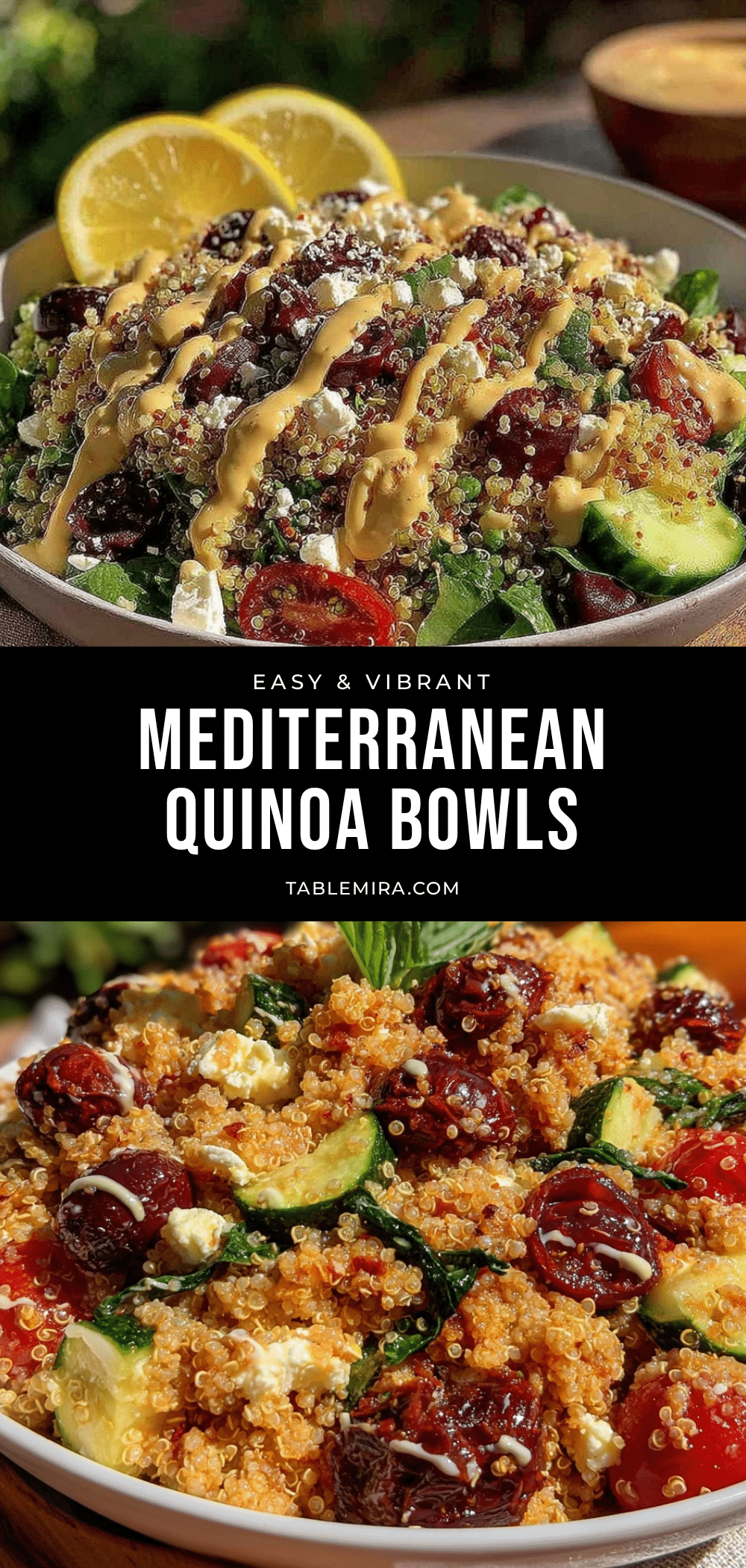 Mediterranean quinoa bowls recipe