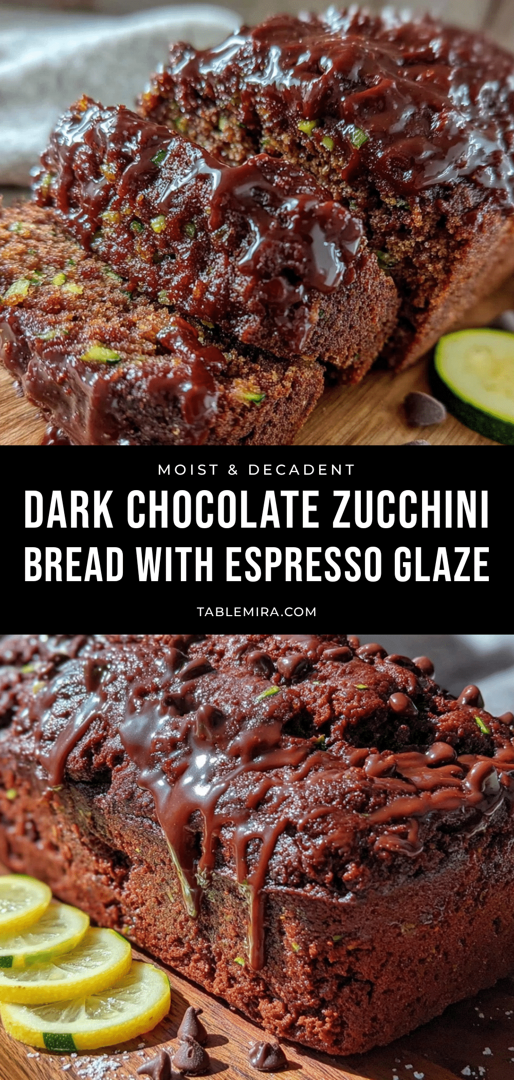 moist dark chocolate chip zucchini bread recipe