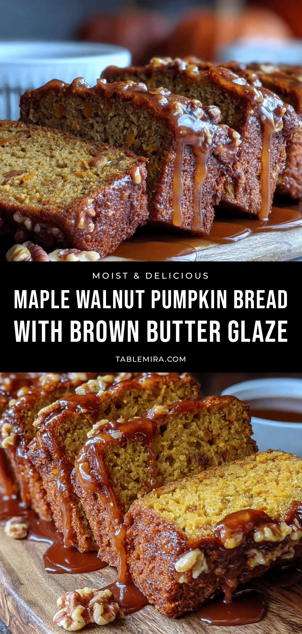 moist maple walnut pumpkin bread recipe