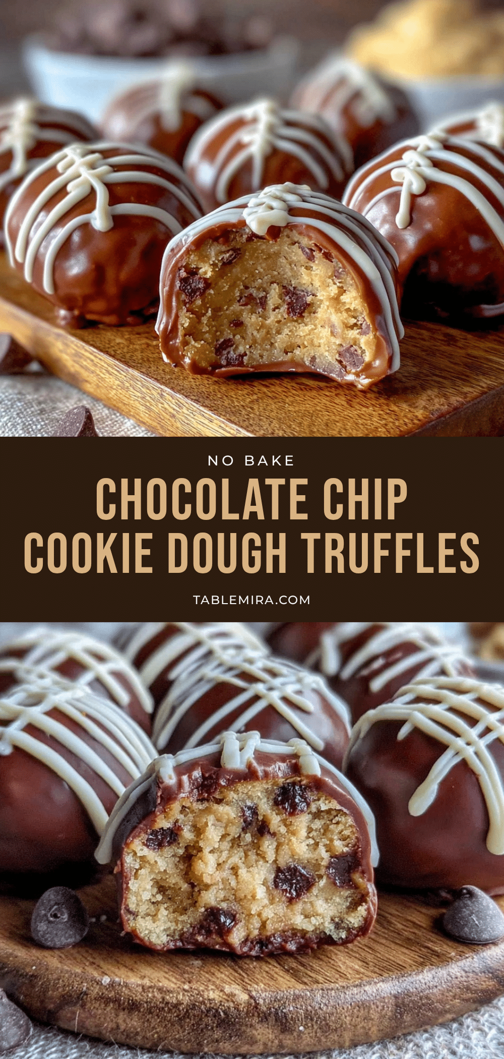 no-bake chocolate chip cookie dough football truffles recipe