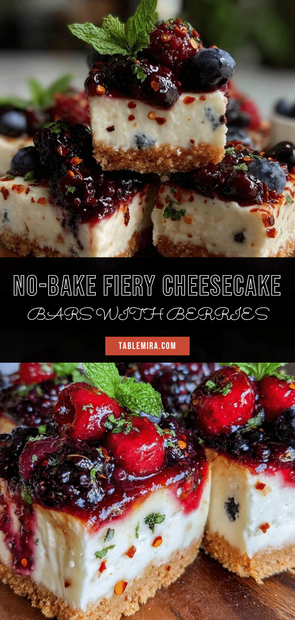 no-bake firecracker cheesecake bars recipe