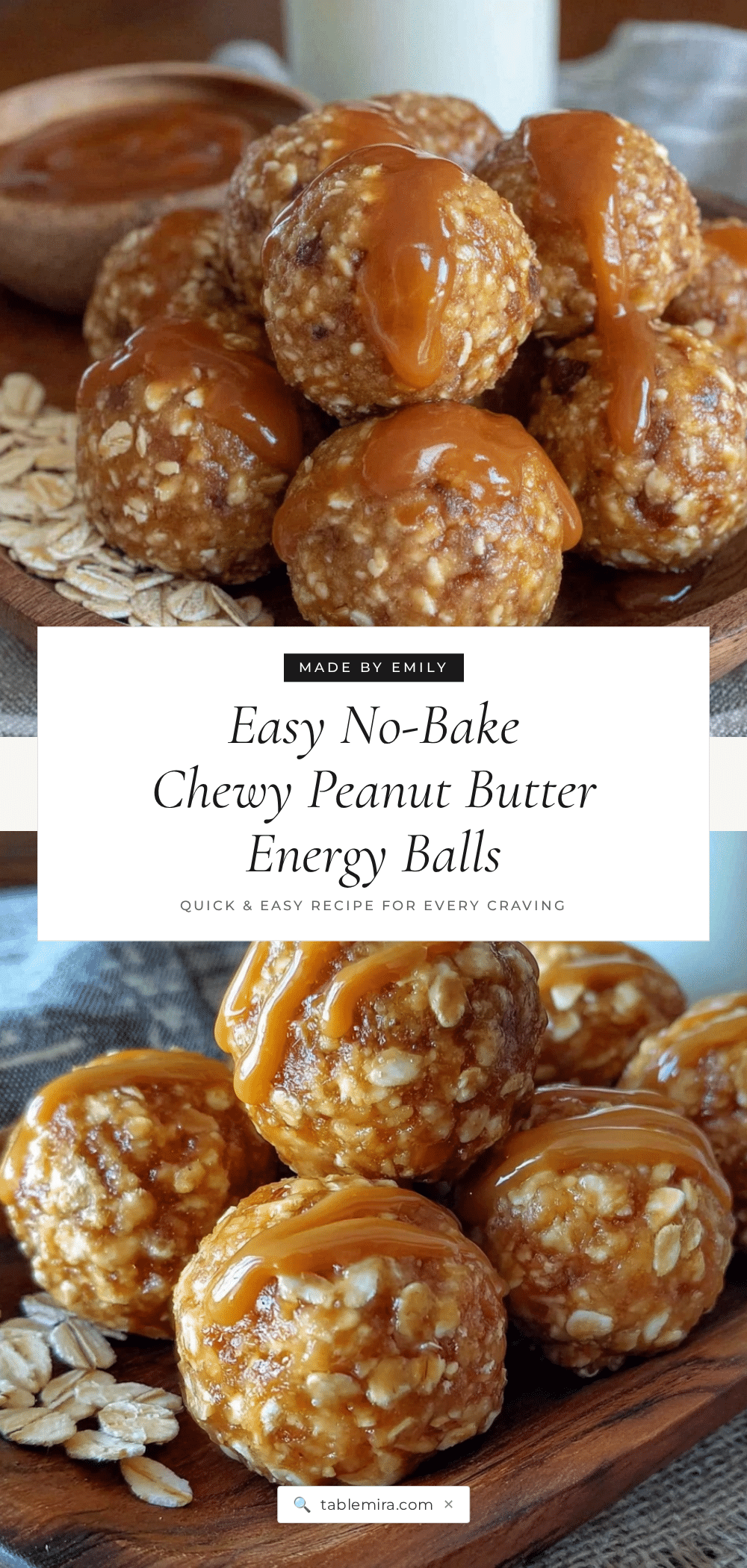 no bake peanut butter oat energy balls recipe