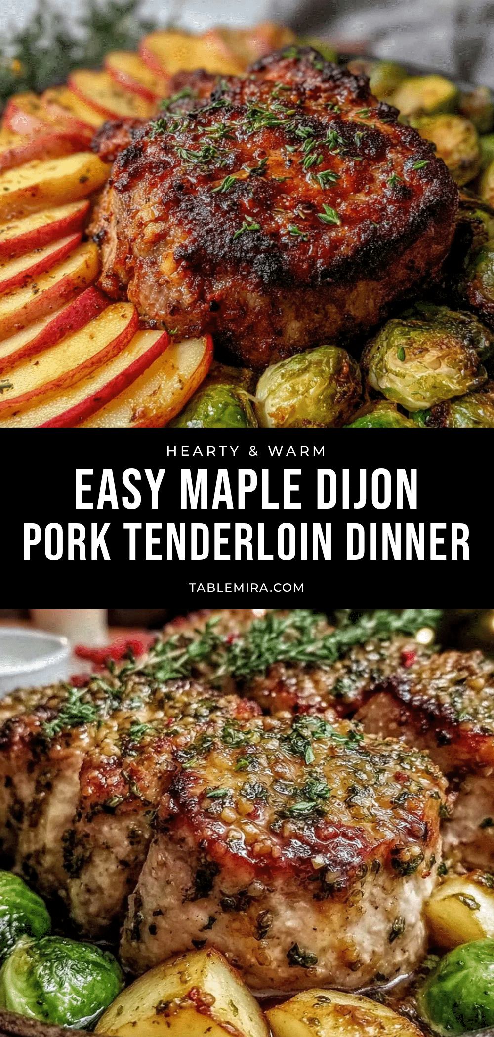 one-pan maple dijon pork tenderloin dinner recipe