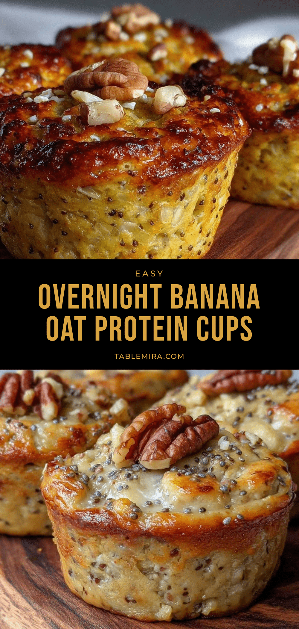 overnight banana oat protein cups recipe