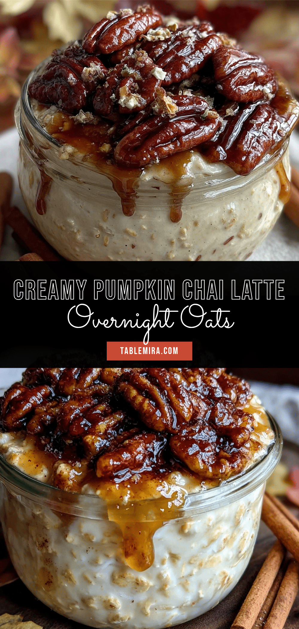 pumpkin chai latte overnight oats recipe