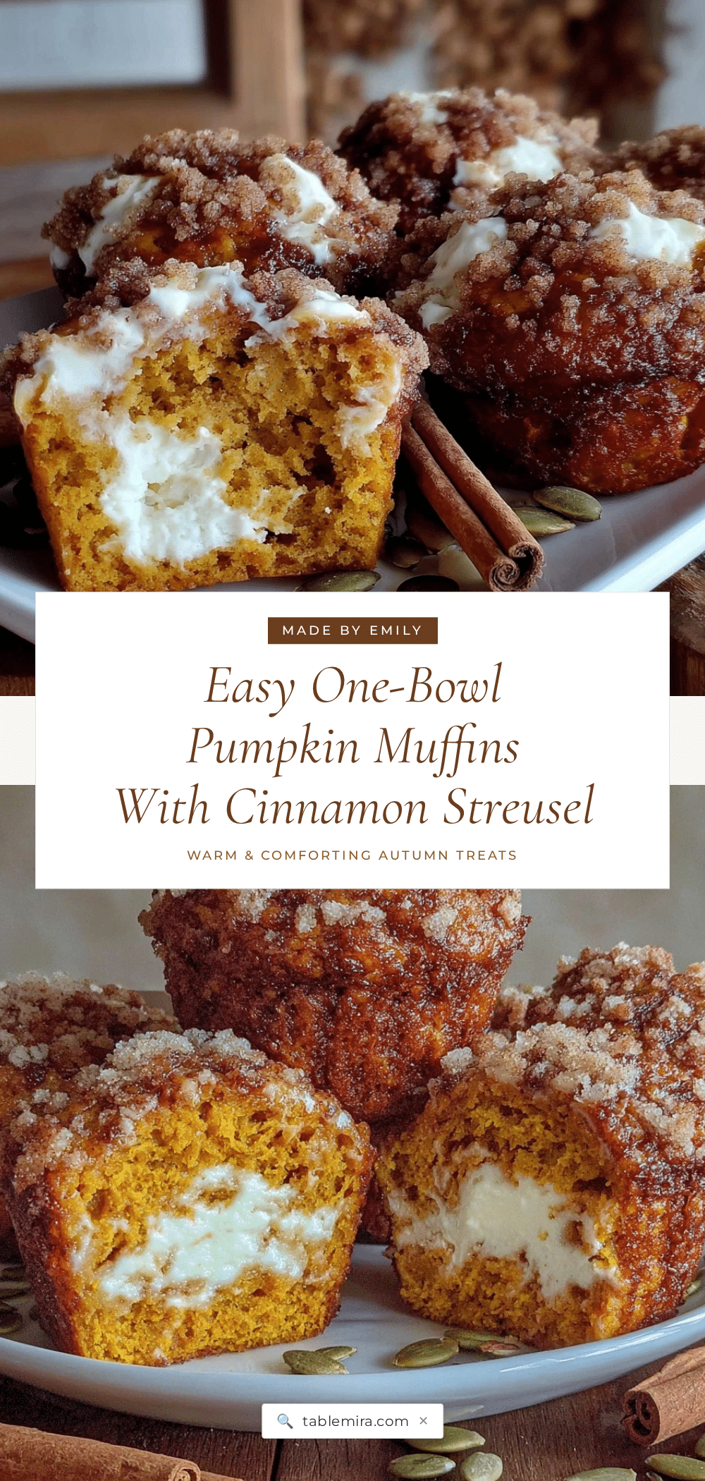 pumpkin cream cheese muffins recipe