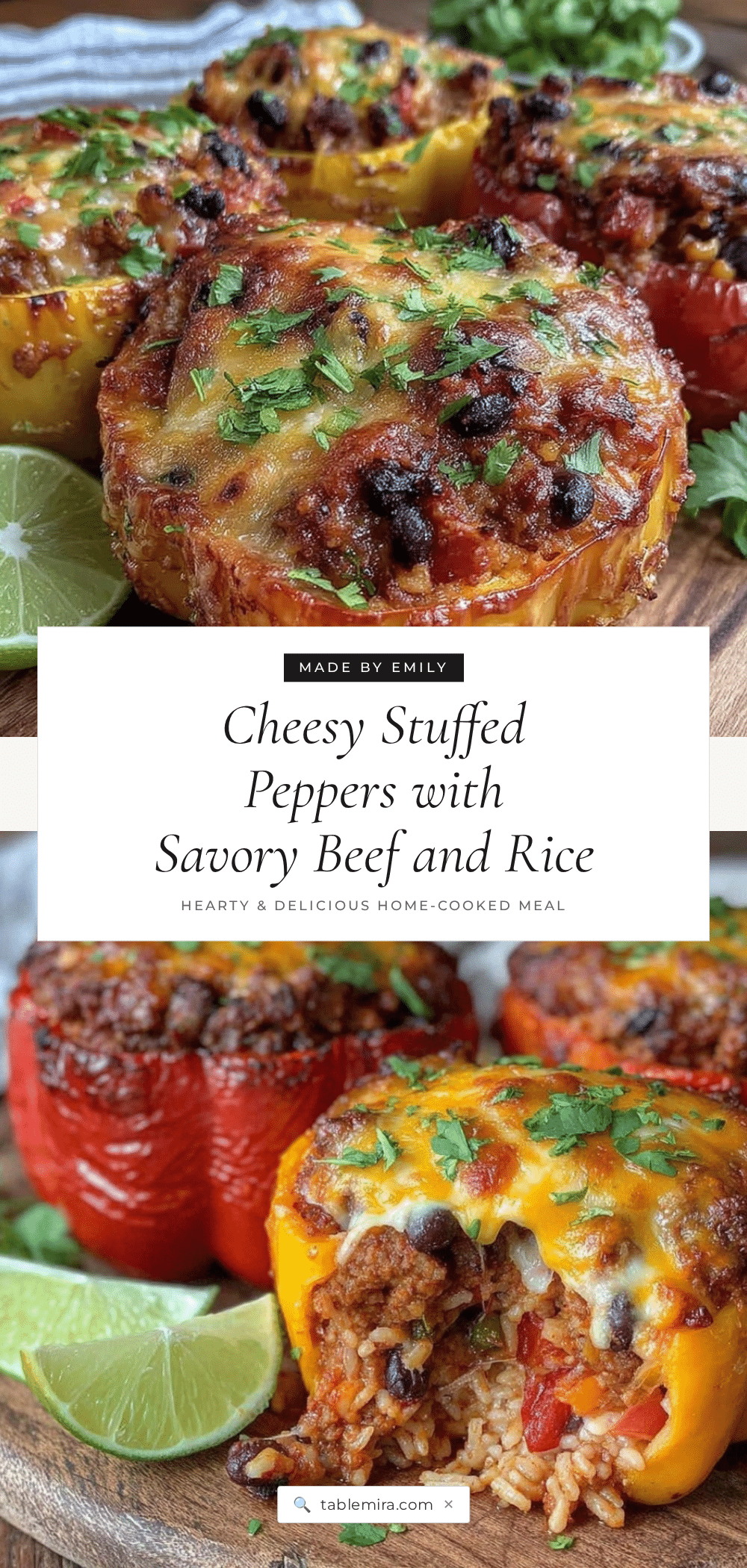 savory cheesy stuffed bell peppers recipe