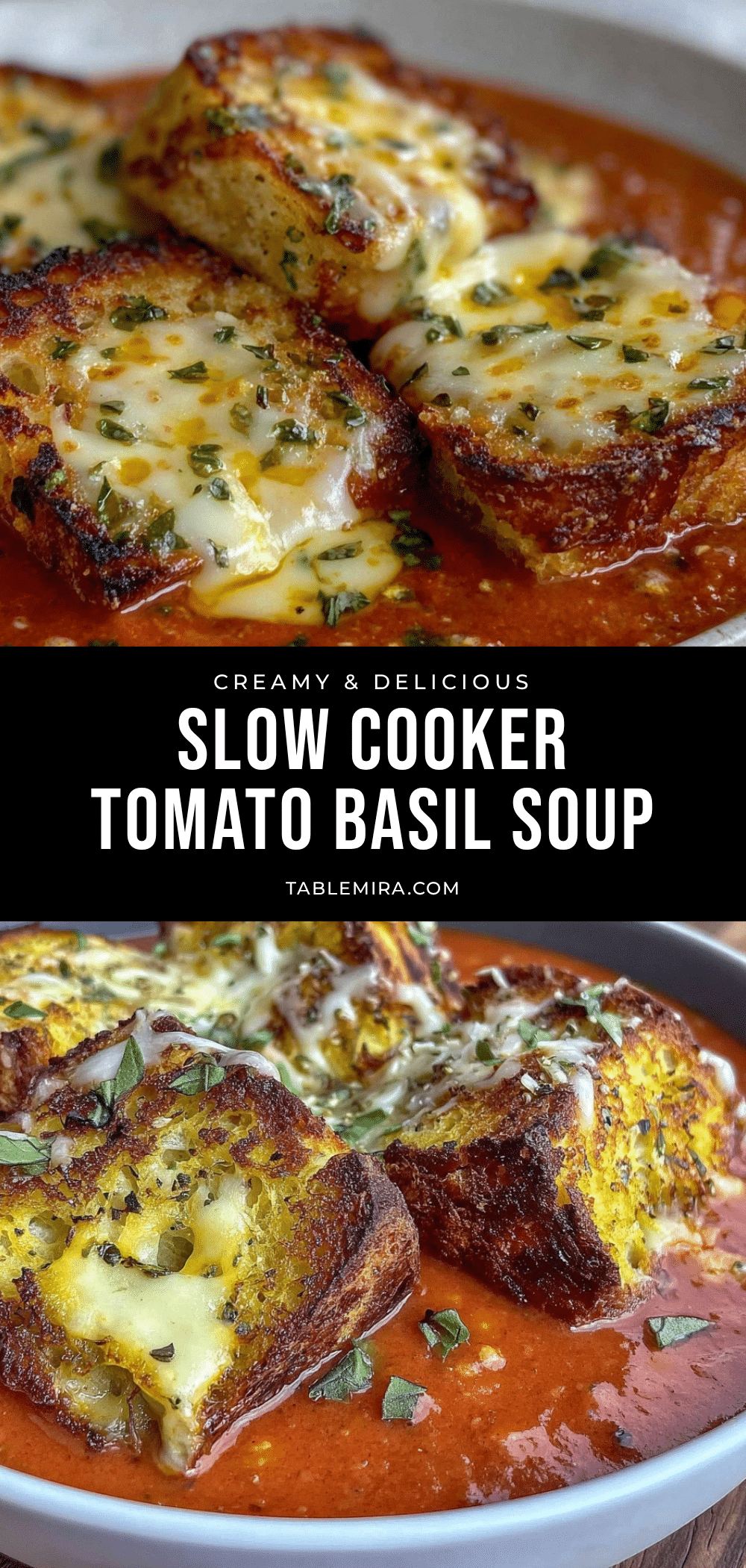 slow cooker roasted tomato basil soup recipe