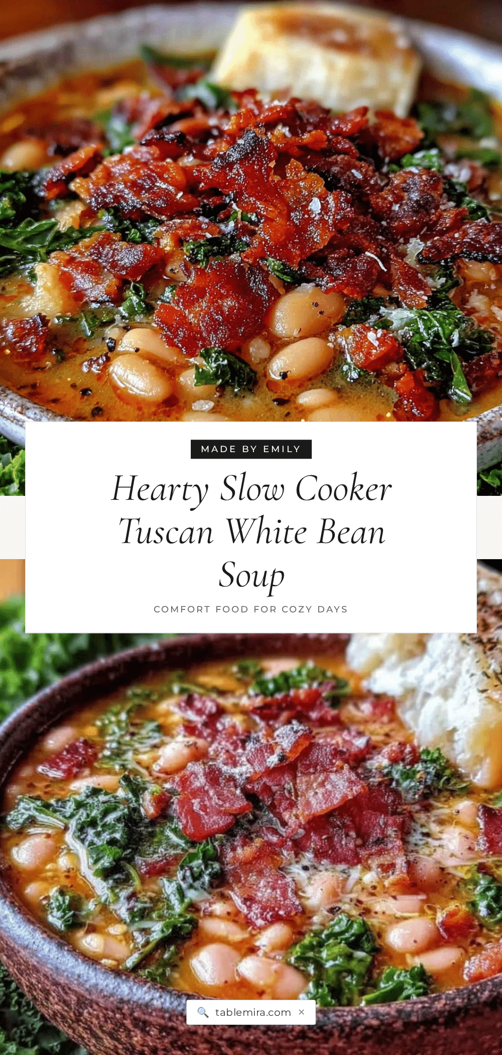 slow cooker tuscan white bean soup recipe