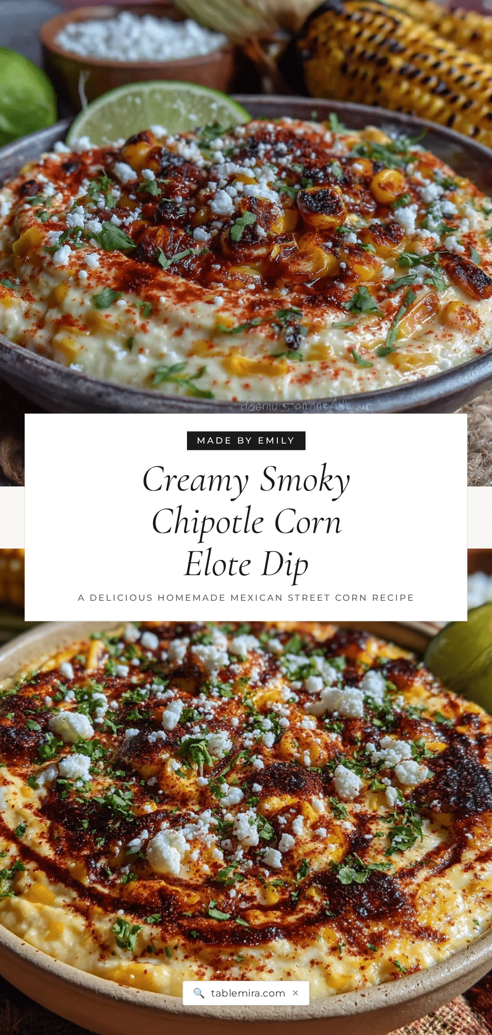 smoky chipotle corn elote dip recipe