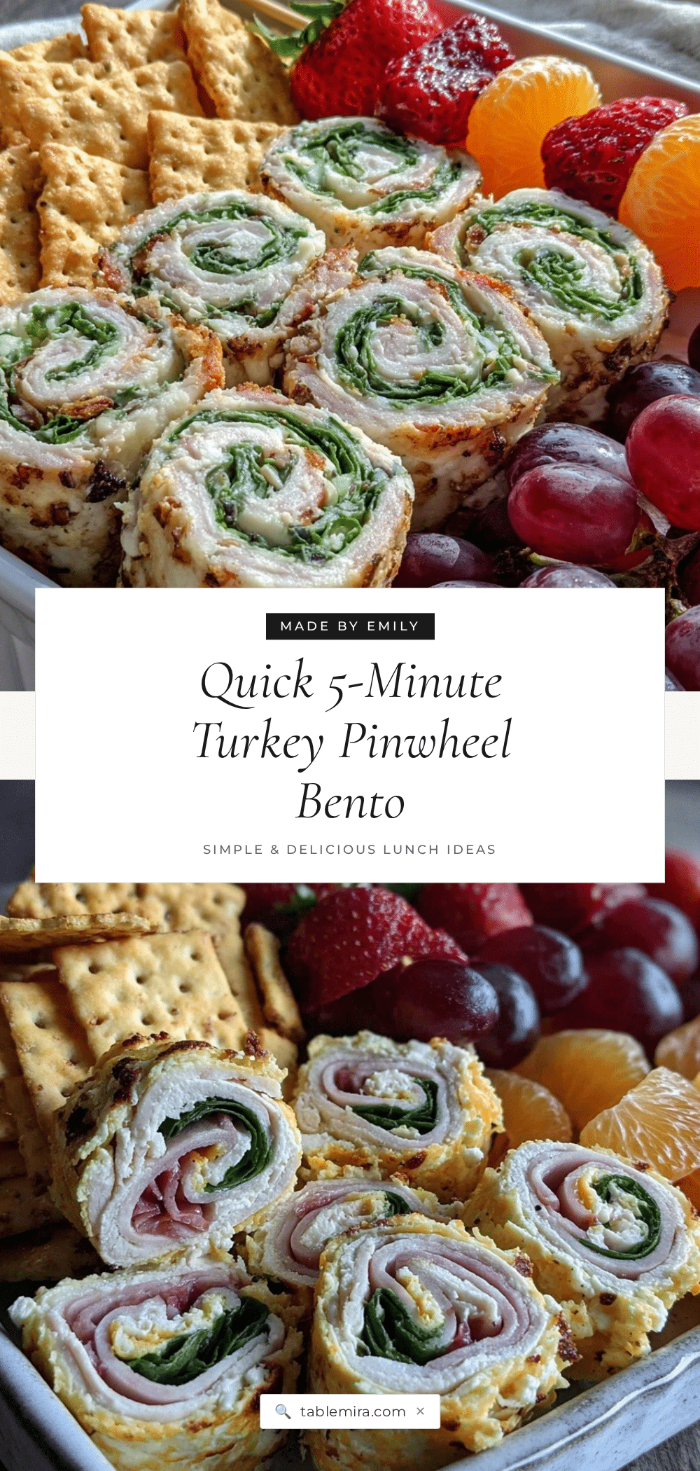 turkey pinwheel bento box lunch recipe
