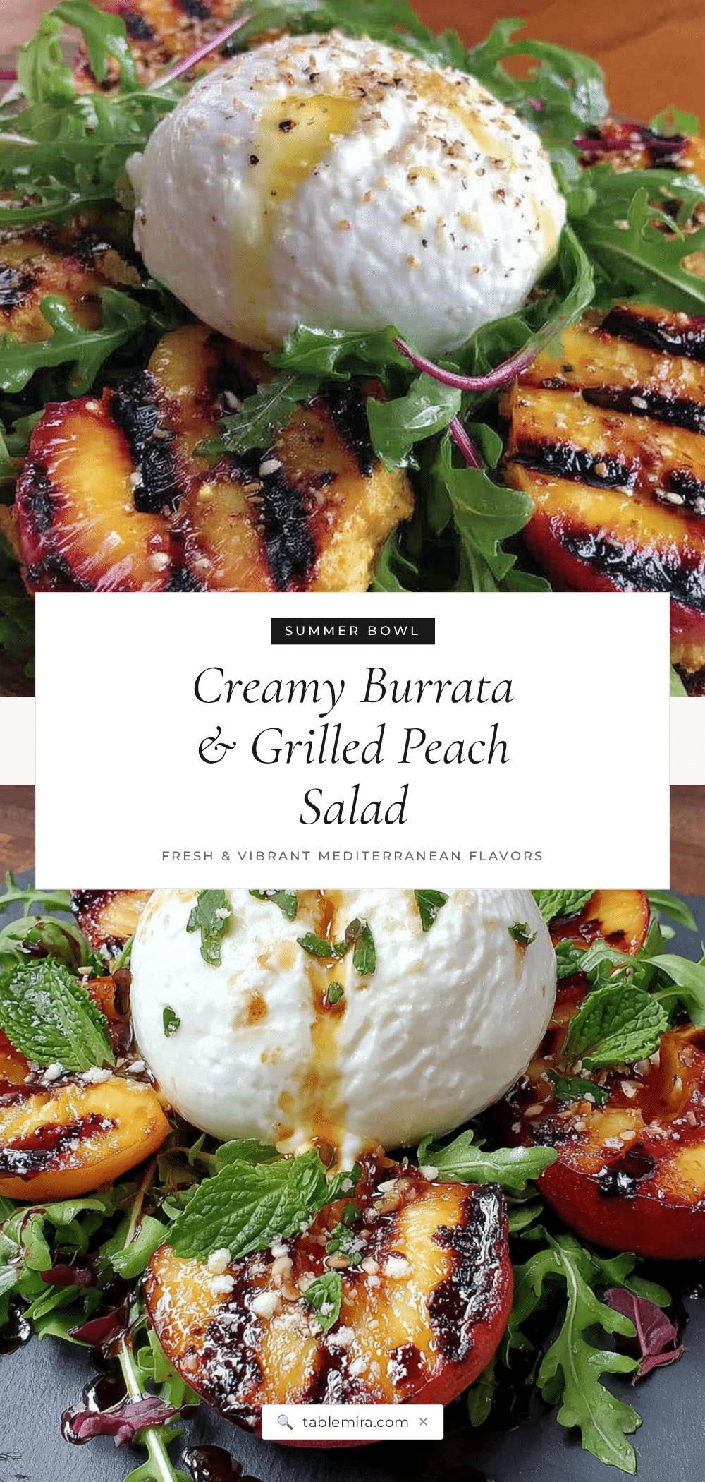 burrata and grilled peach salad recipe