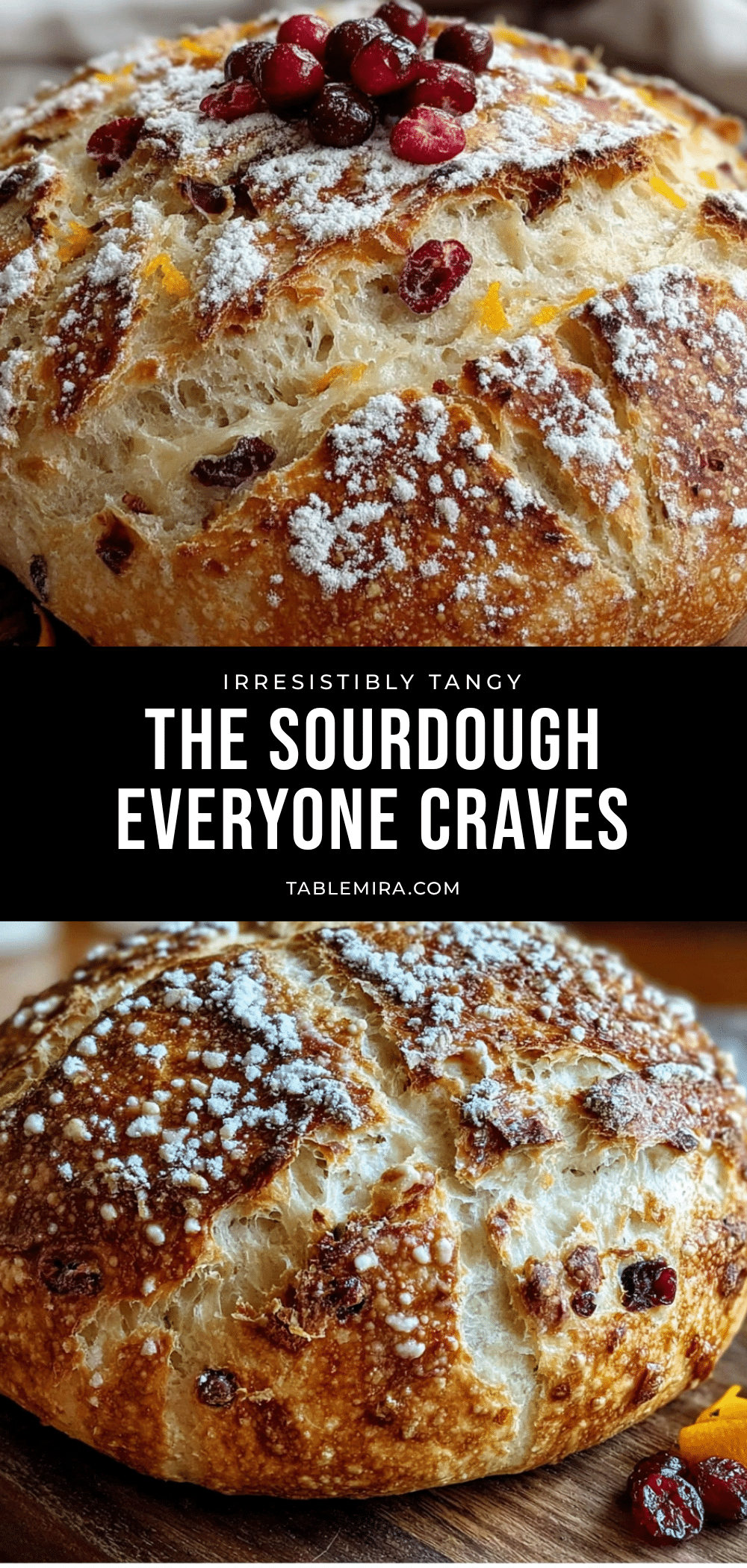 cranberry orange sourdough loaf recipe