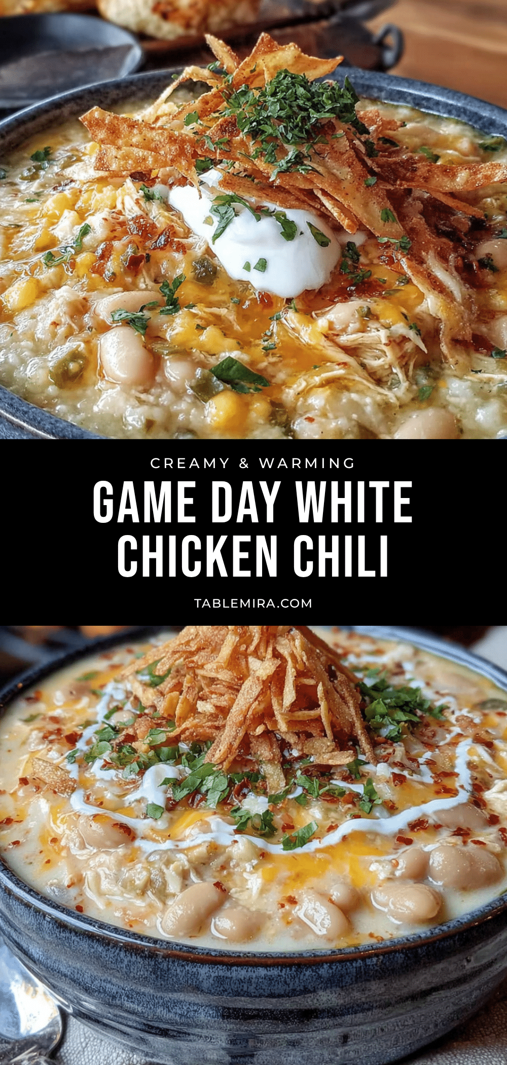 creamy crockpot white chicken chili recipe